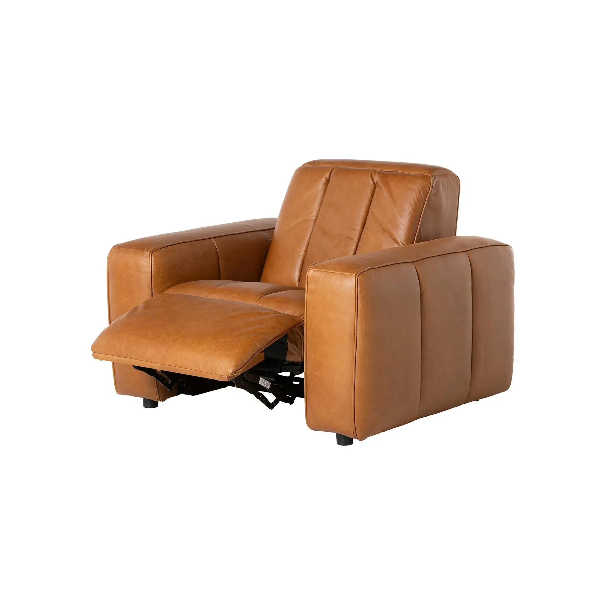 Ventura Reclining Snuggler Chair - Brown, Leather