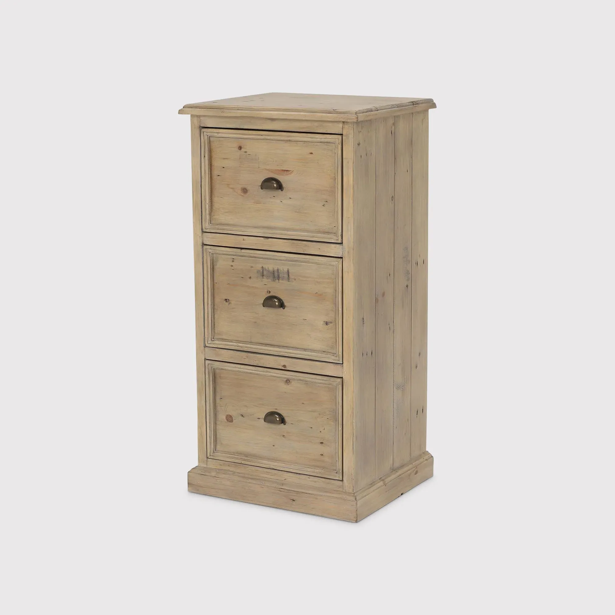 Verberie 3 Drawer Filing Cabinet - Neutral, Reclaimed Wood product