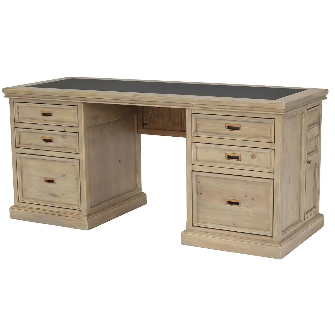 Verberie Reclaimed Wood Office Set - Brown