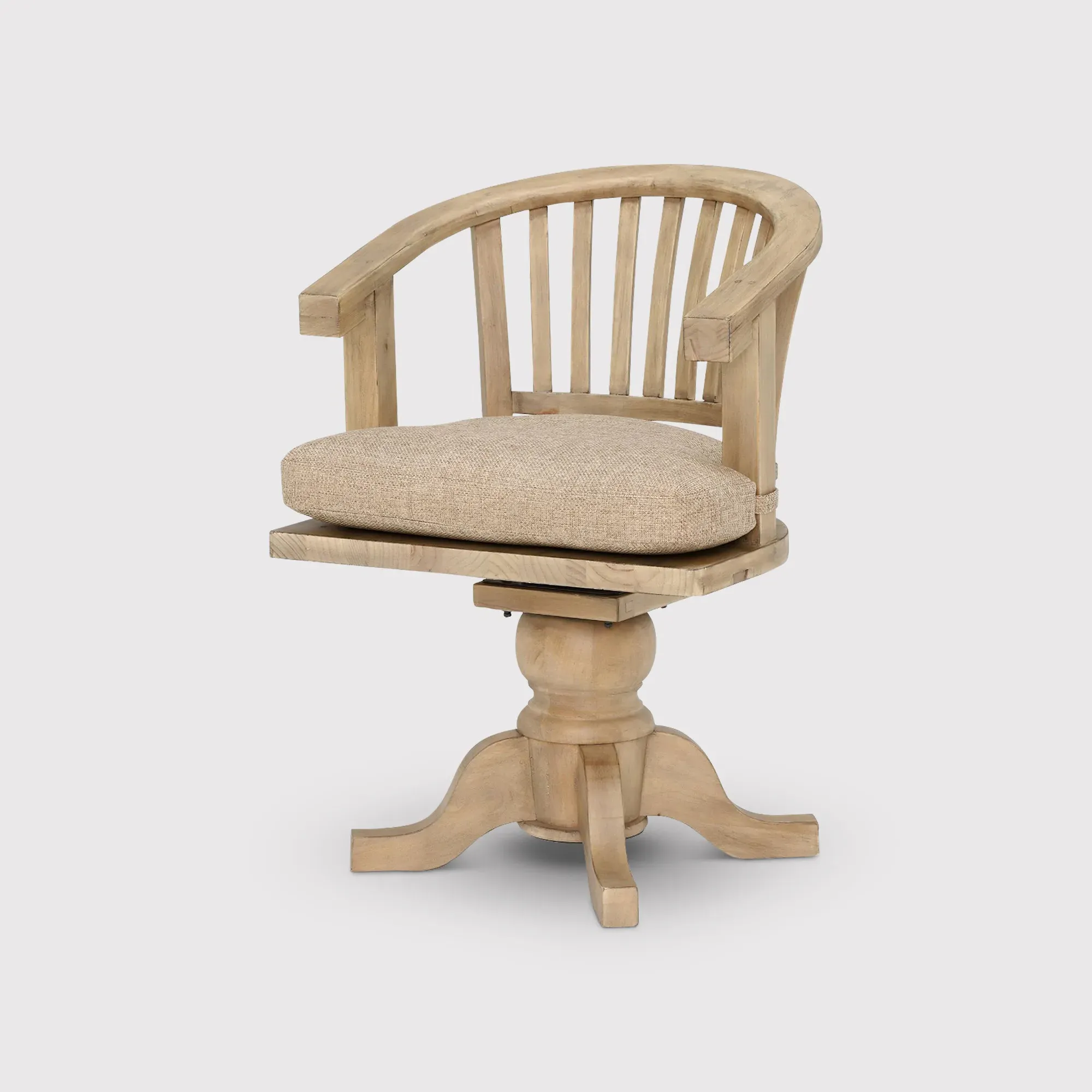 Verberie Swivel Office Chair with Seat Pad - Brown image