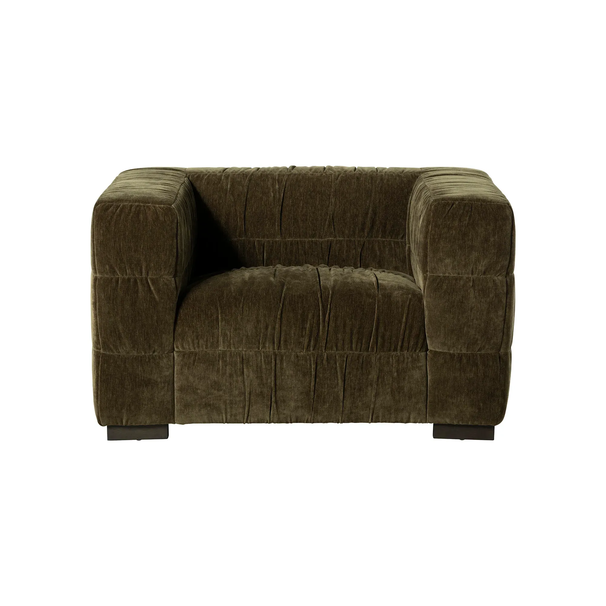 Vercelli 1 Seater Armchair - Green, Fabric