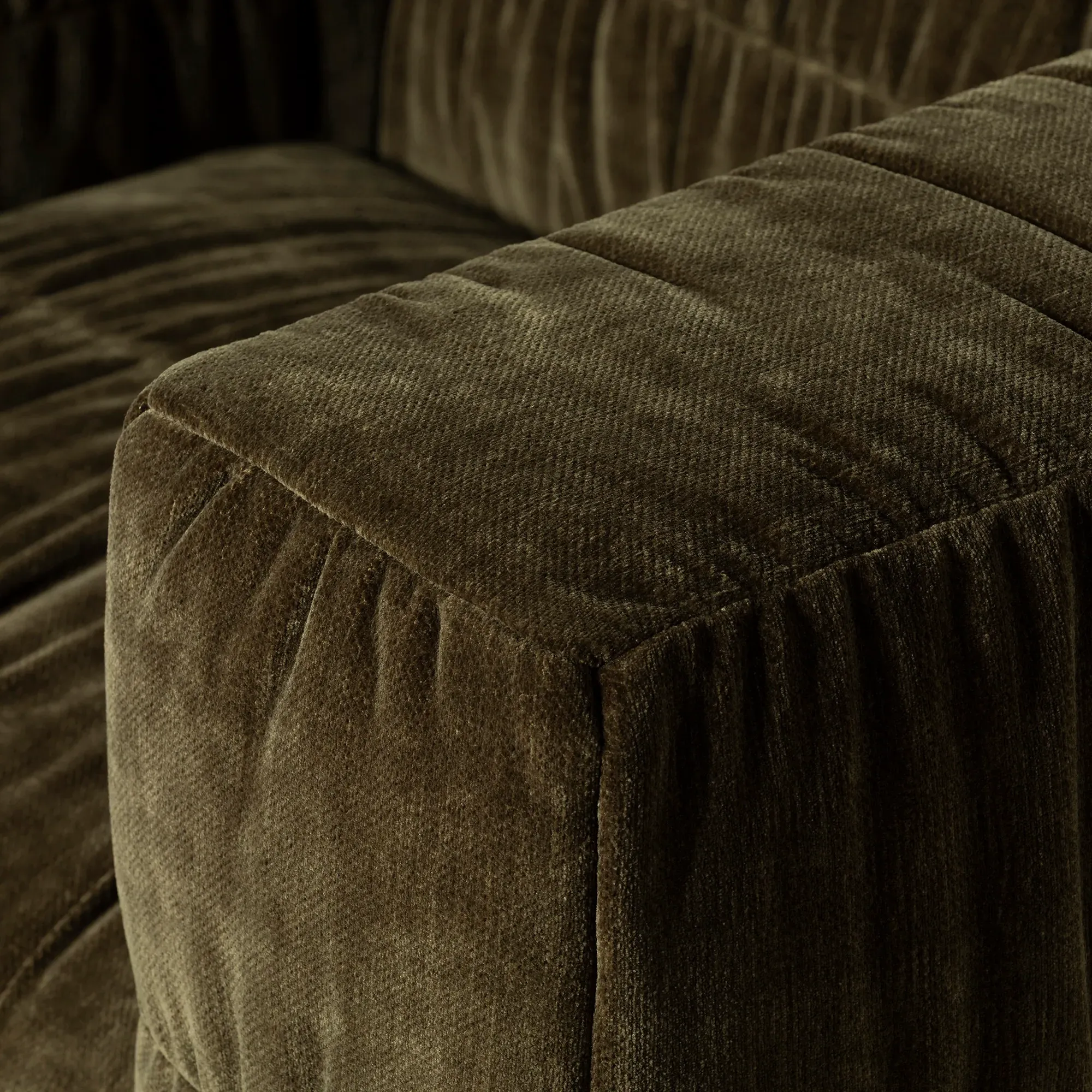 Vercelli 1 Seater Armchair - Green, Fabric