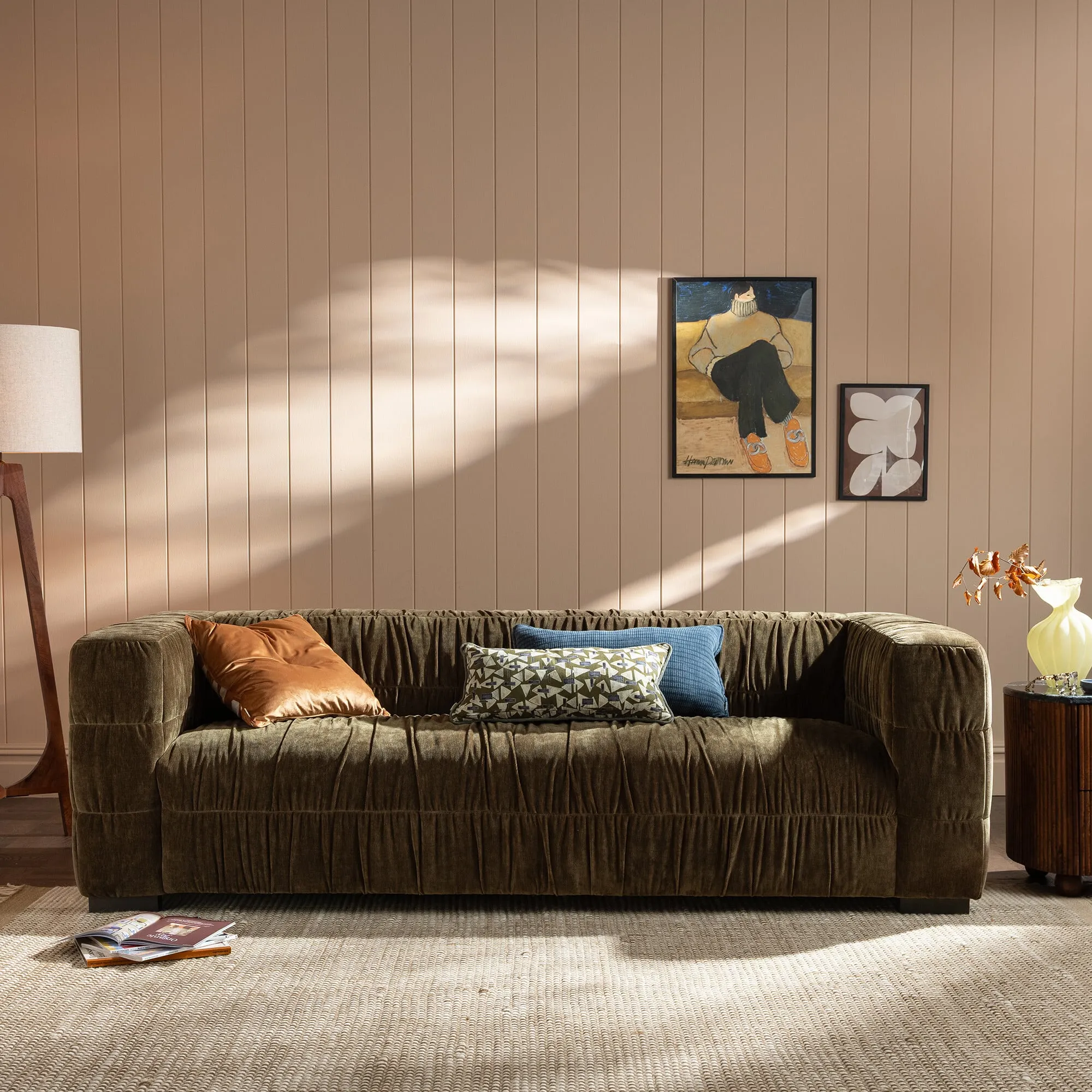 Vercelli Sofa - Green, Fabric