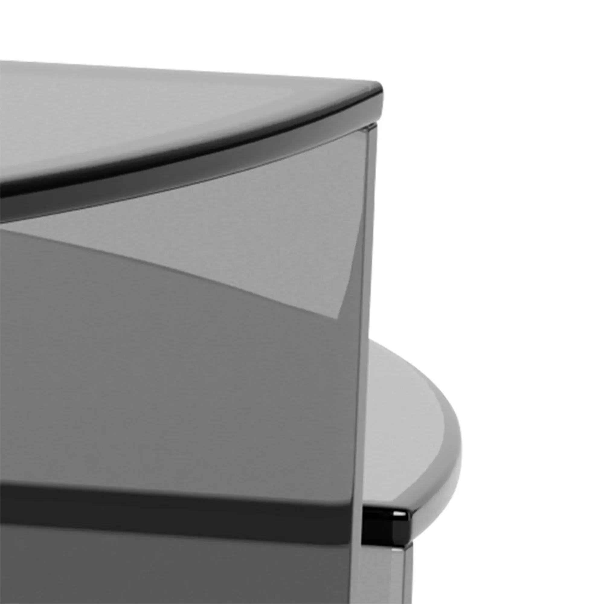 Vetro Round Coffee Table Set - Grey, Glass