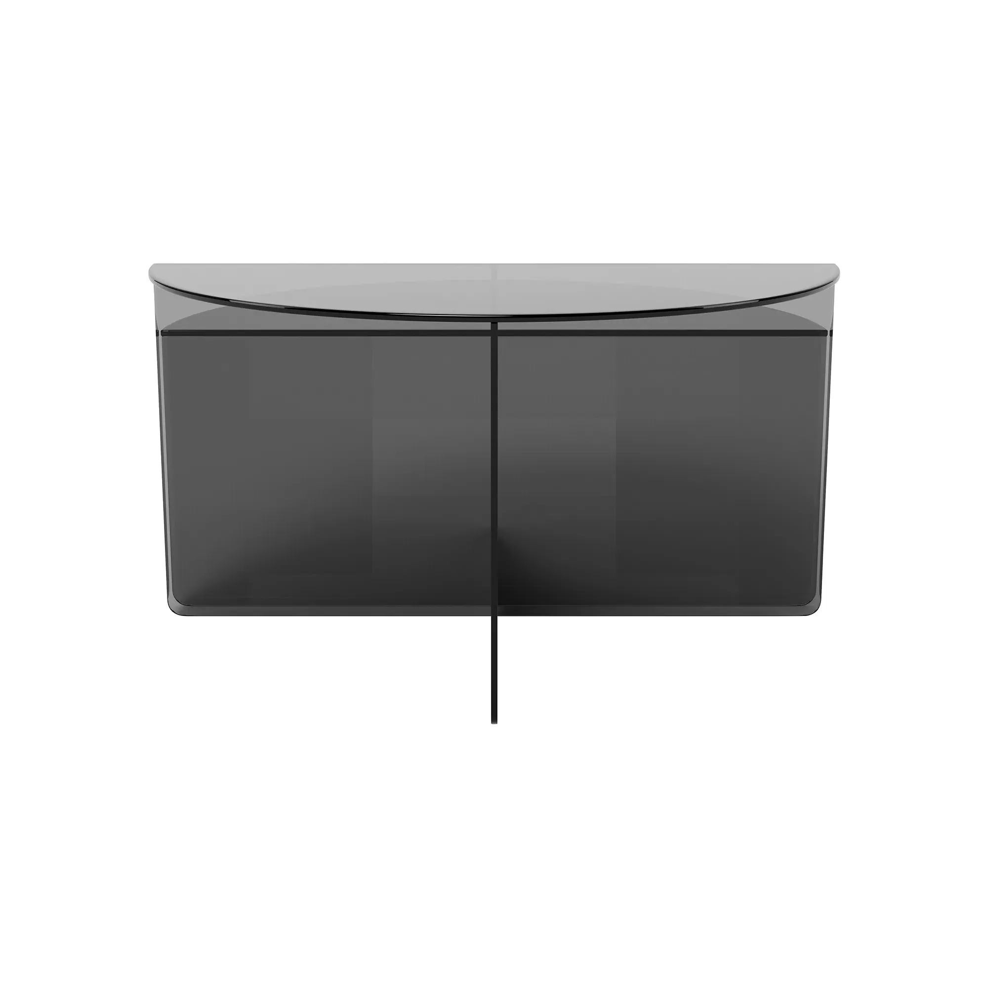 Vetro Round Coffee Table Set - Grey, Glass