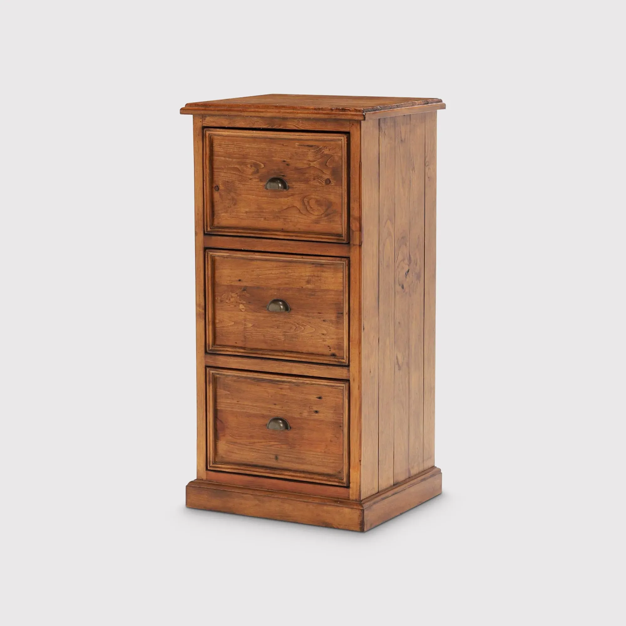 Villiers 3 Drawer Filing Cabinet - Brown, Pine Wood product