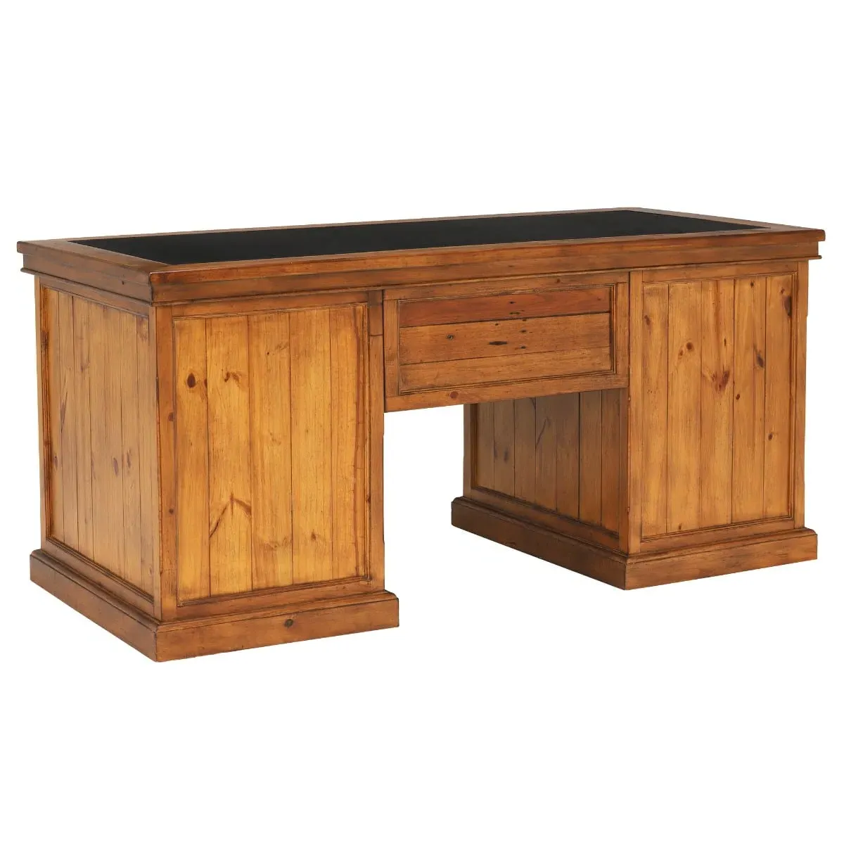 Villiers Large Desk - Brown, Pine Wood