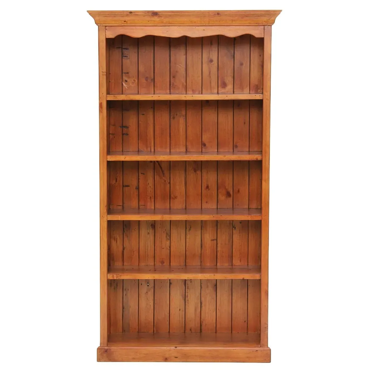 Villiers Medium 5 Shelf Bookcase - Brown, Pine Wood