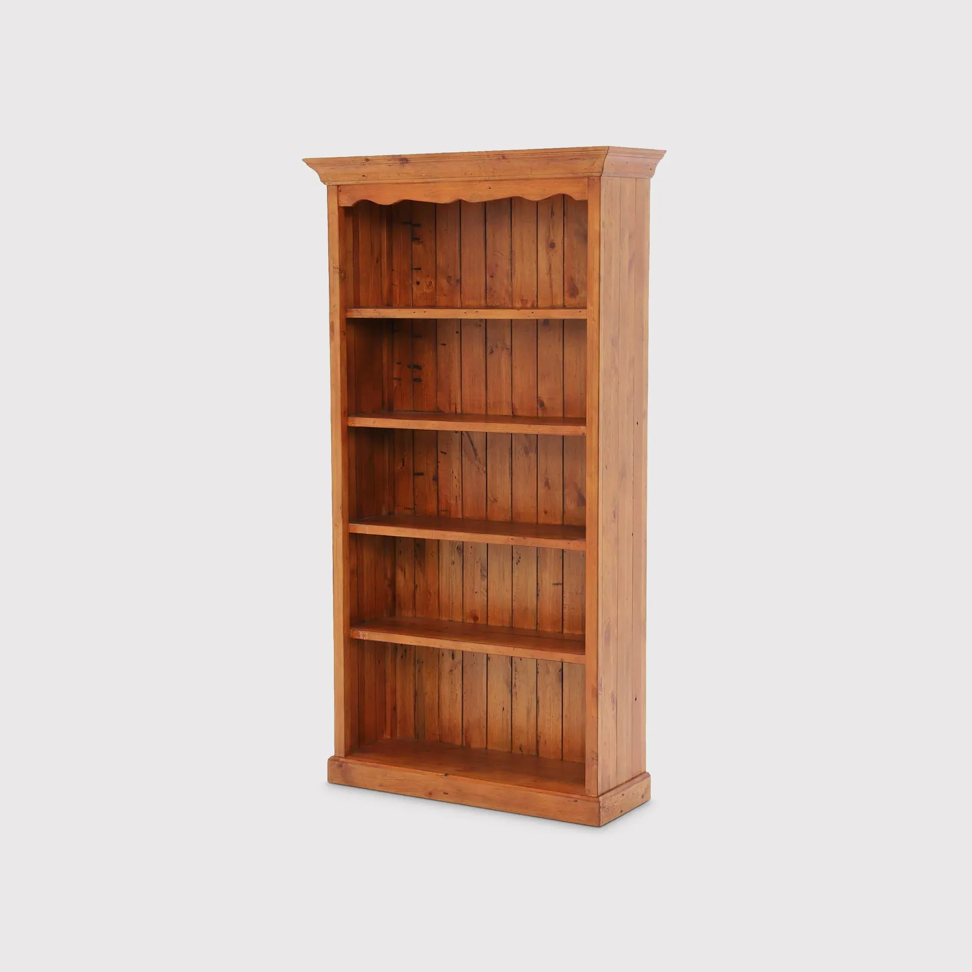 Villiers Medium 5 Shelf Bookcase - Brown, Pine Wood image