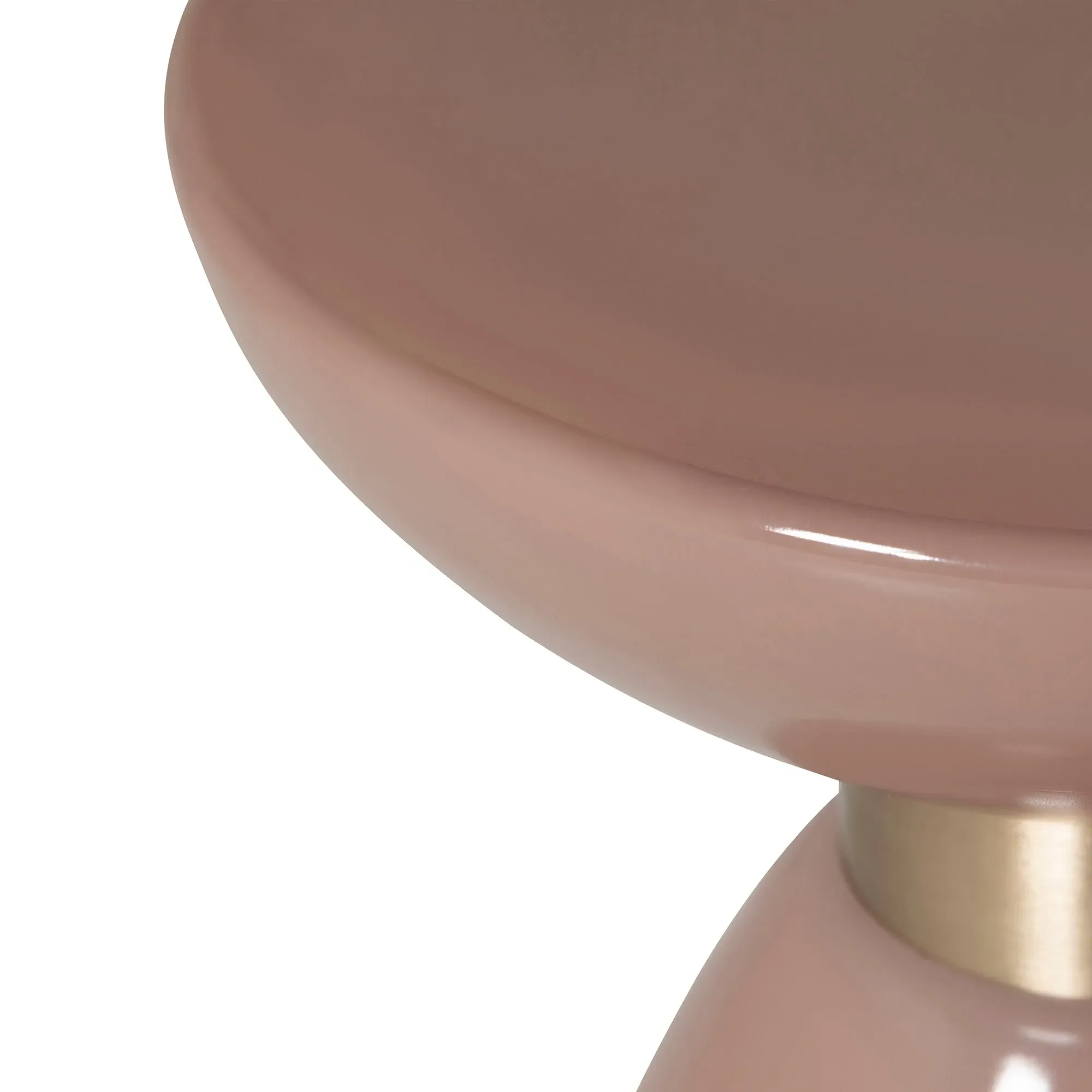 Visconti Round Lamp Table - Pink, Glass