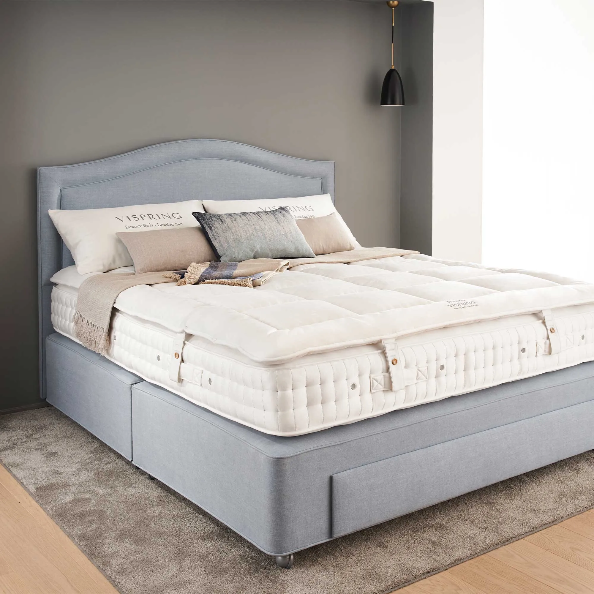 Vispring Double Size Pillowtop Mattress Topper - White alternate view
