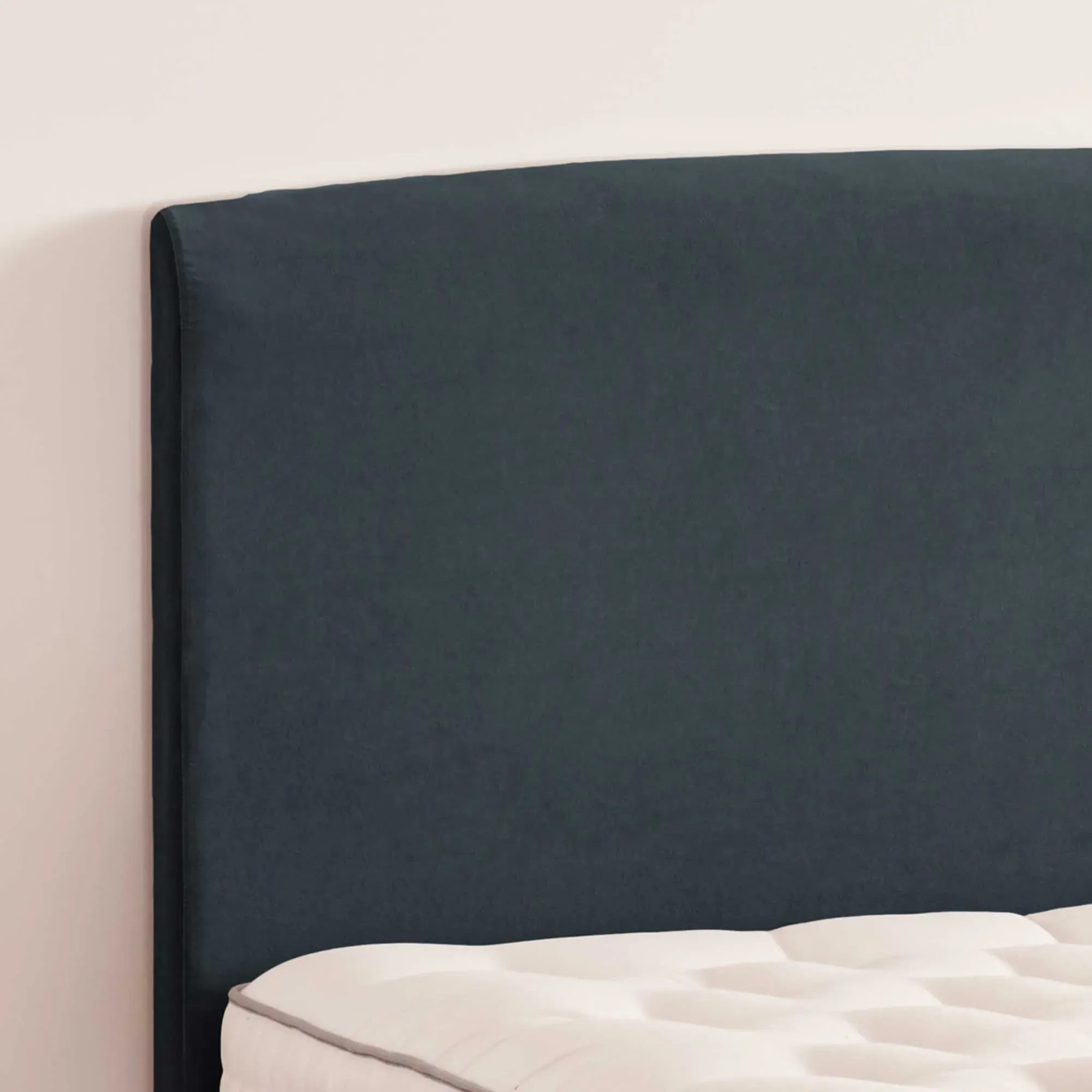 Vispring Elba Double Headboard - Blue, Velvet