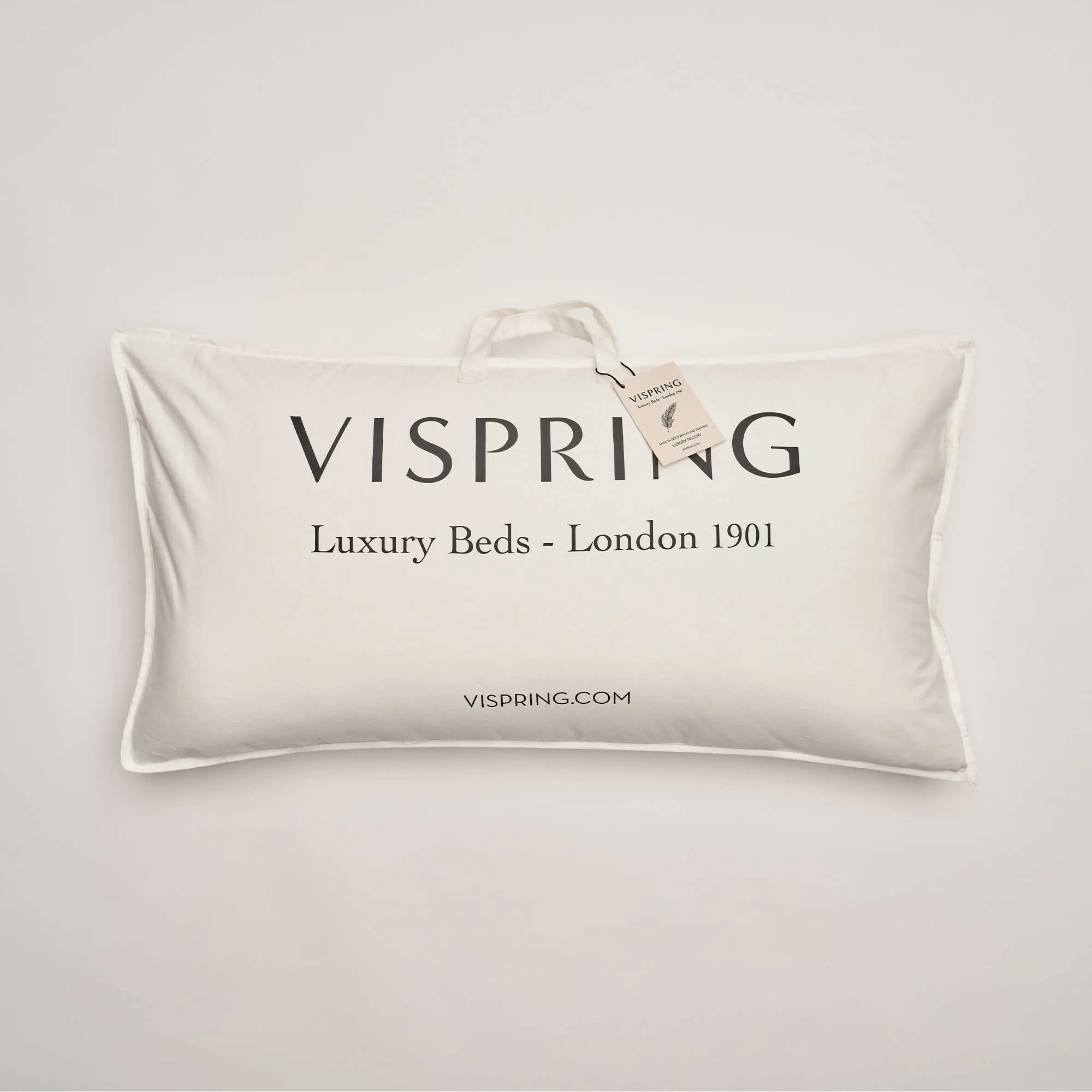 Vispring English Duck Down Pillow - White, Cotton