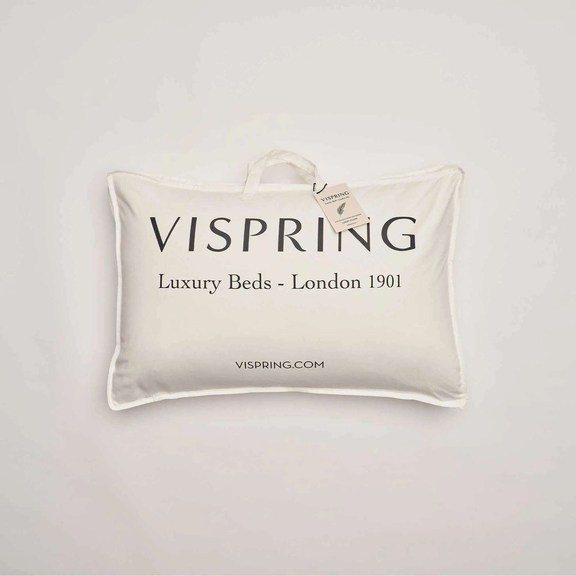 Vispring English Duck Down Pillow - White, Cotton