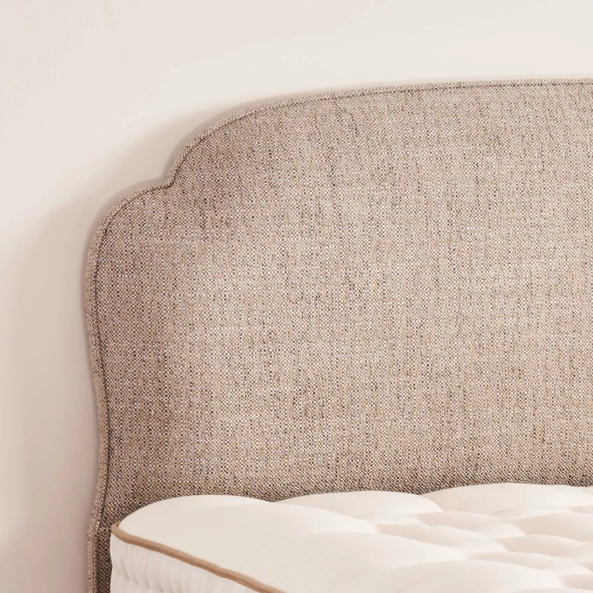 Vispring Moncorvo Double Headboard - Grey, Boucle