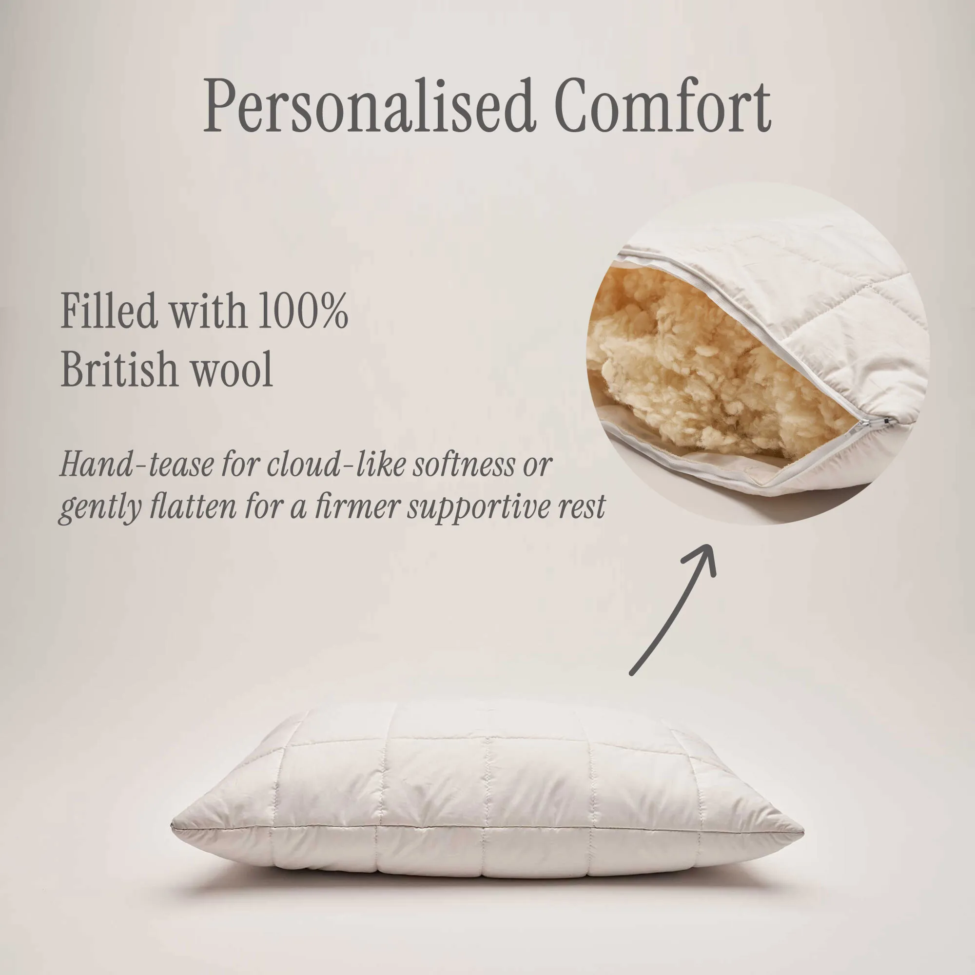 Vispring Wool Pillows - White