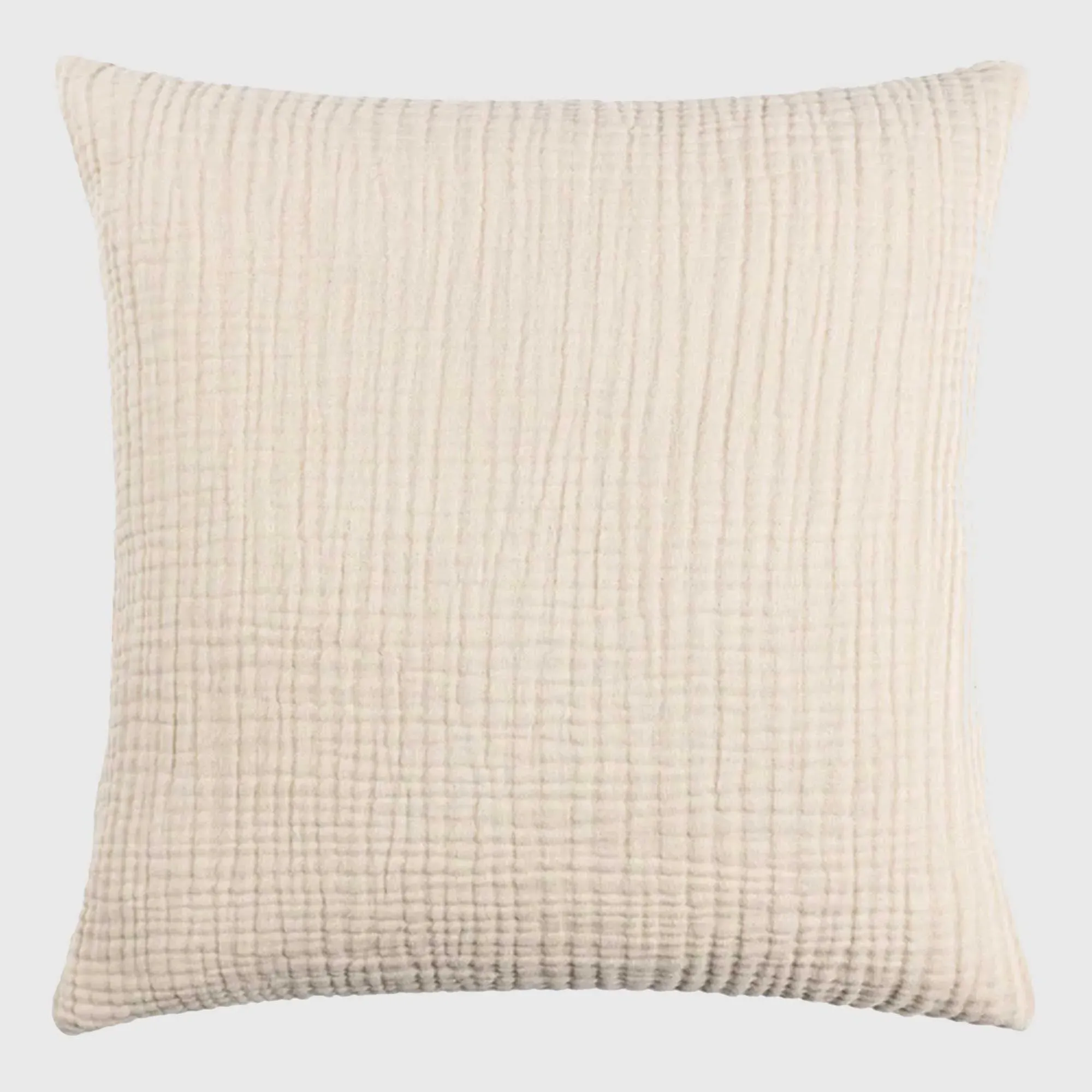 Waffle Square Cushion - Neutral, Cotton image