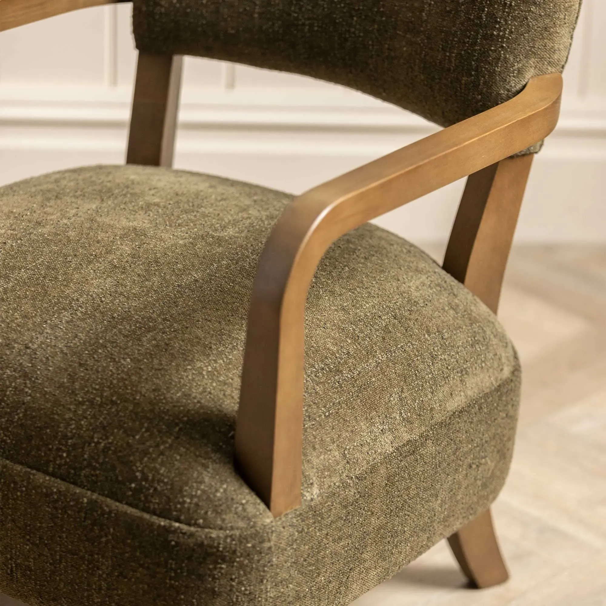 Walvis Occasional Armchair - Dark Green, Fabric