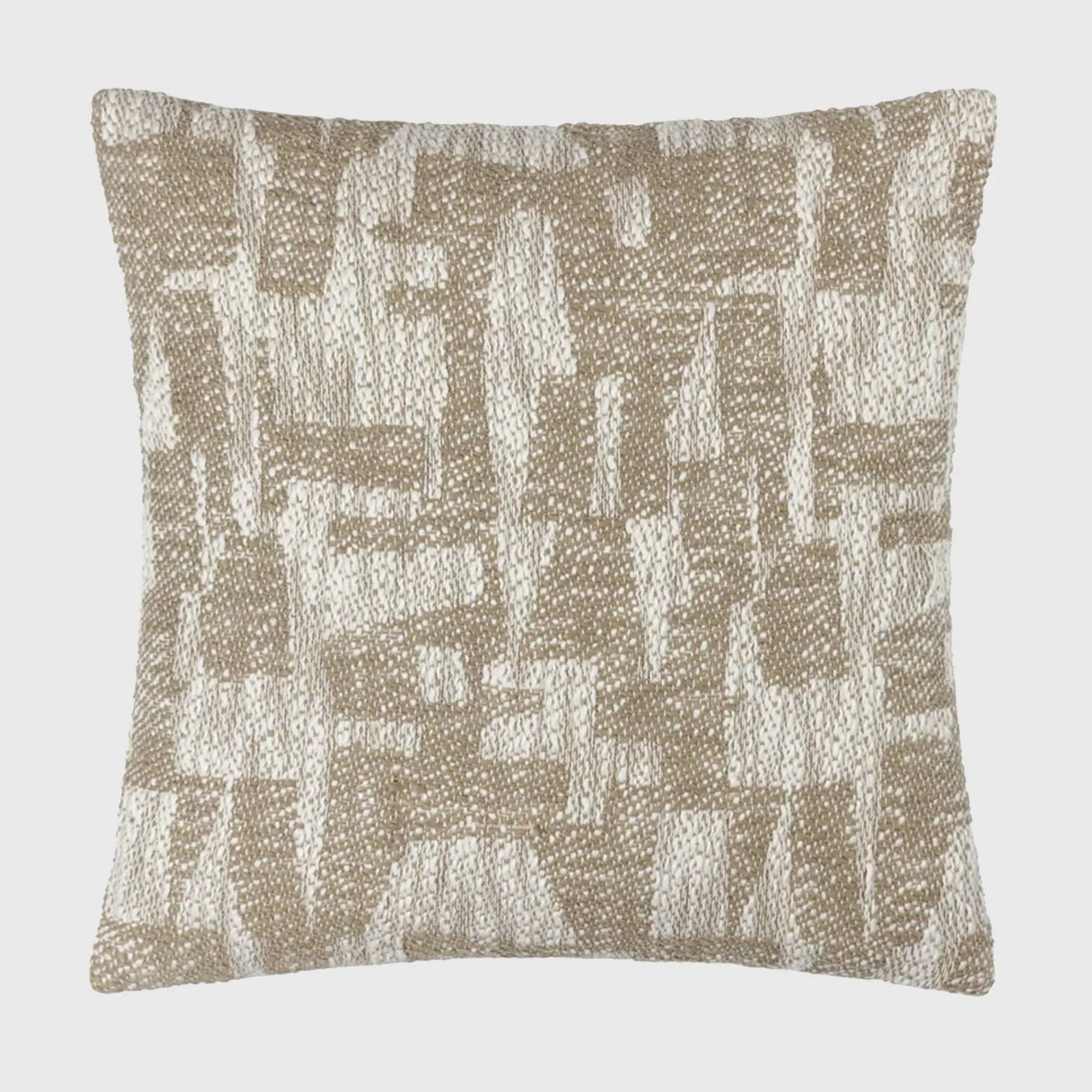 Wave Jacquard Square Cushion - Neutral, Cotton image
