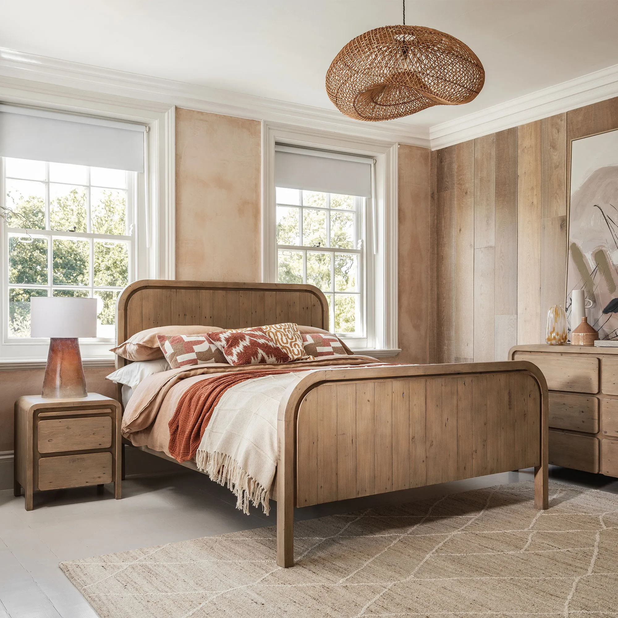 Wave Pendant Light - Neutral, Rattan