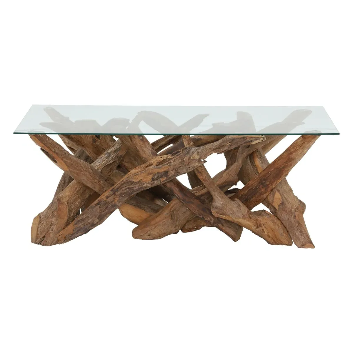 Whinfell Rectangular Coffee Table - Brown, Glass