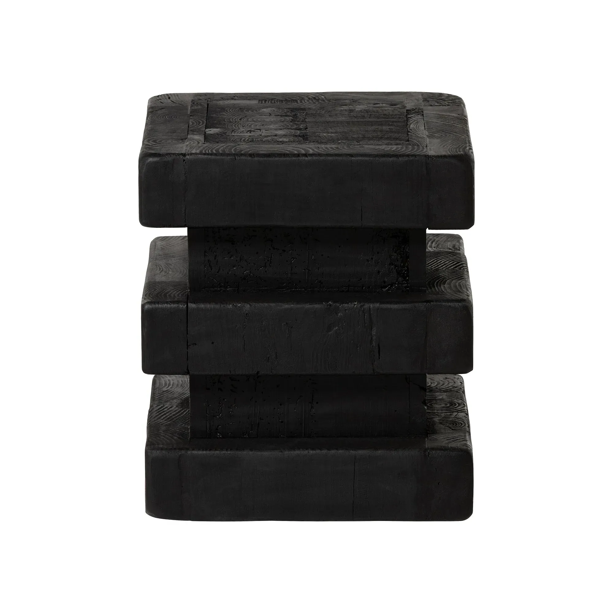 Wicken Stool - Black, Pine Wood