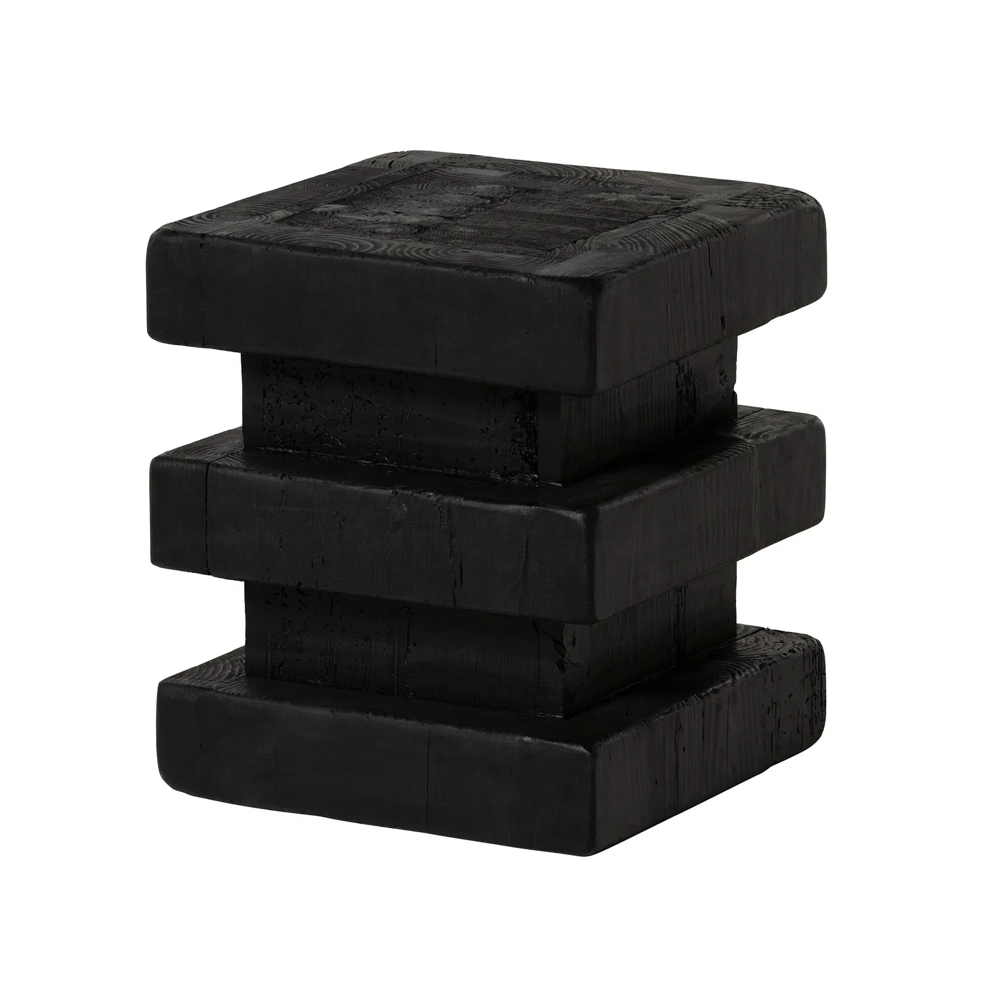 Wicken Stool - Black, Pine Wood