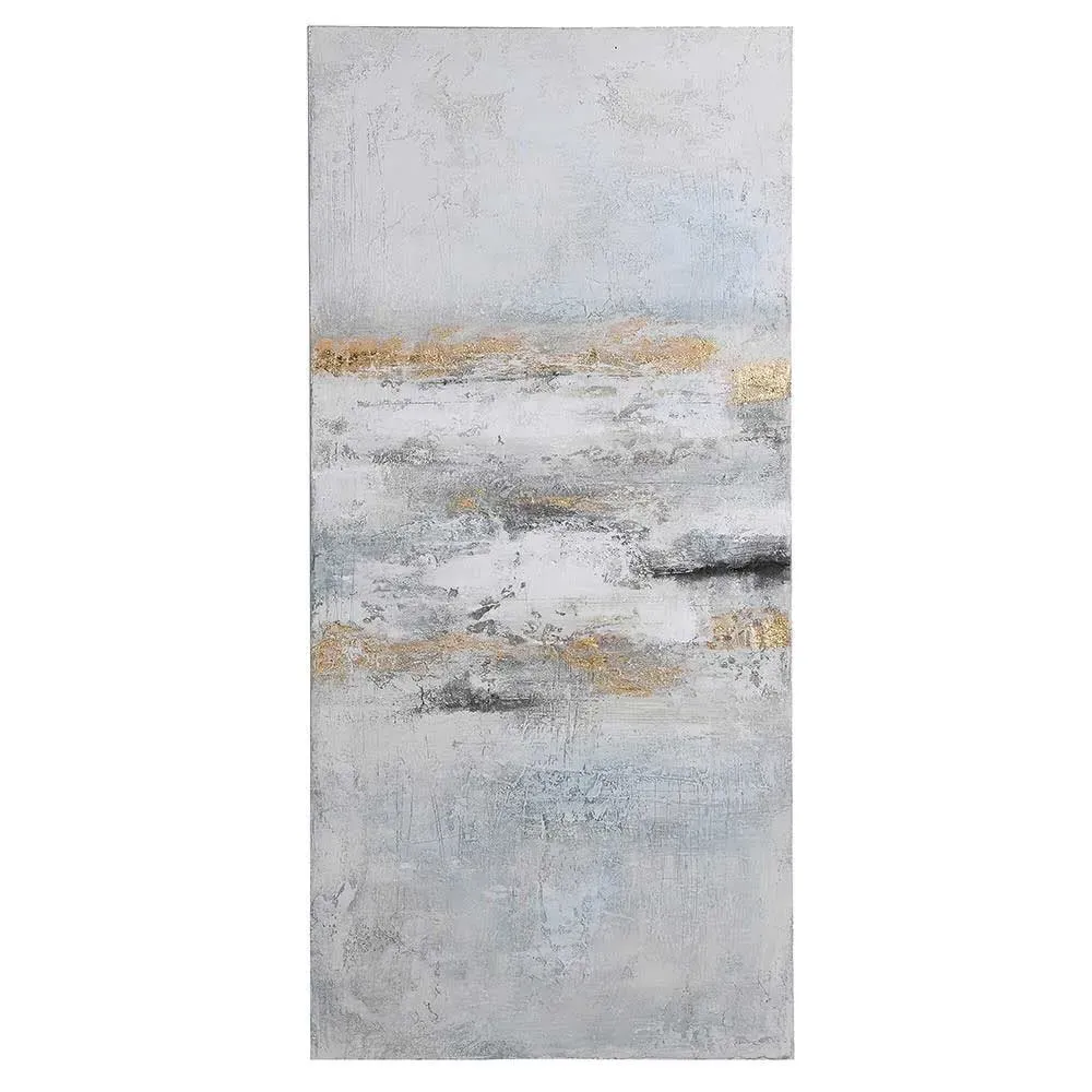 Wild Sands Square Canvas Print - White, Canvas, Pine