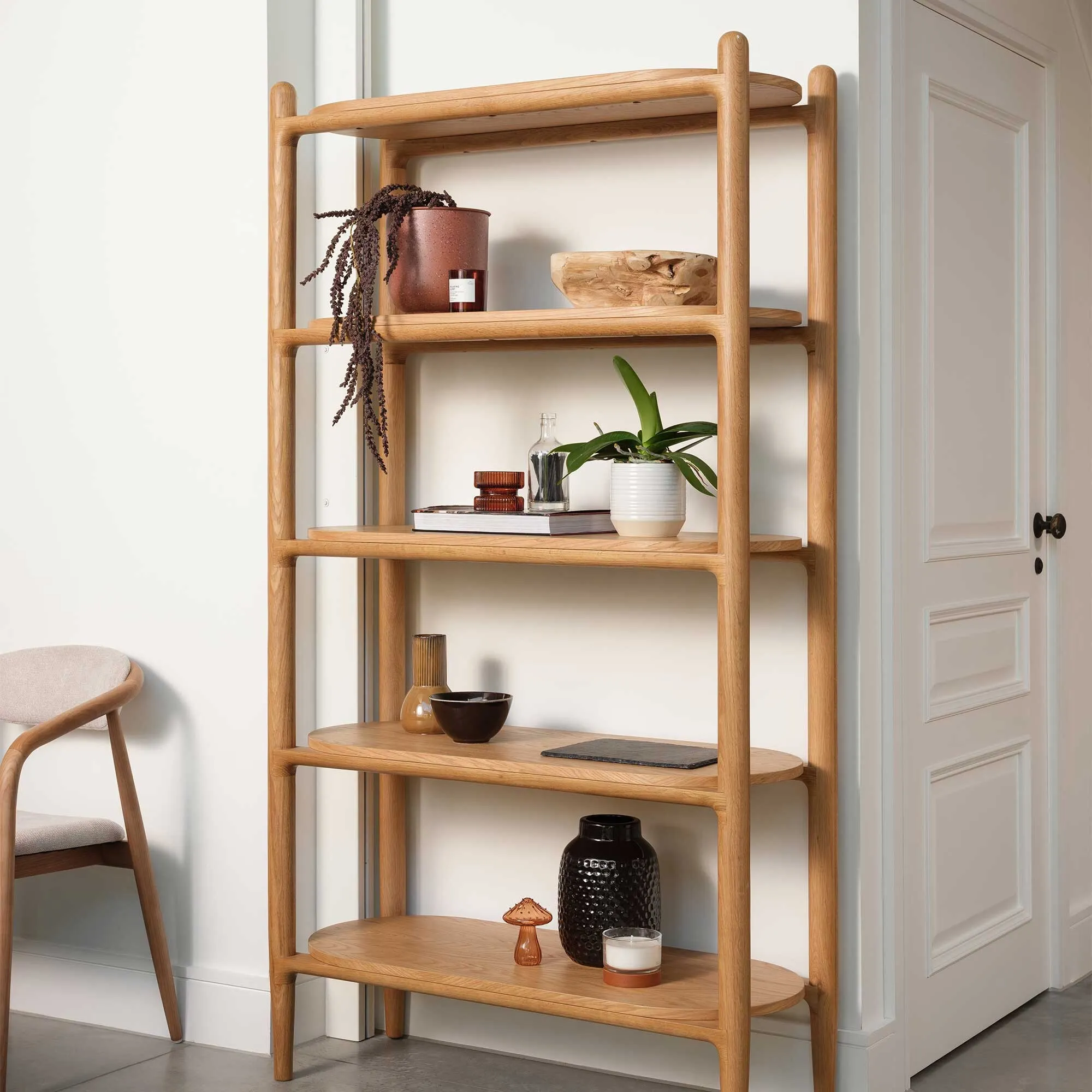 Winchester Open Bookcase - Neutral, Oak