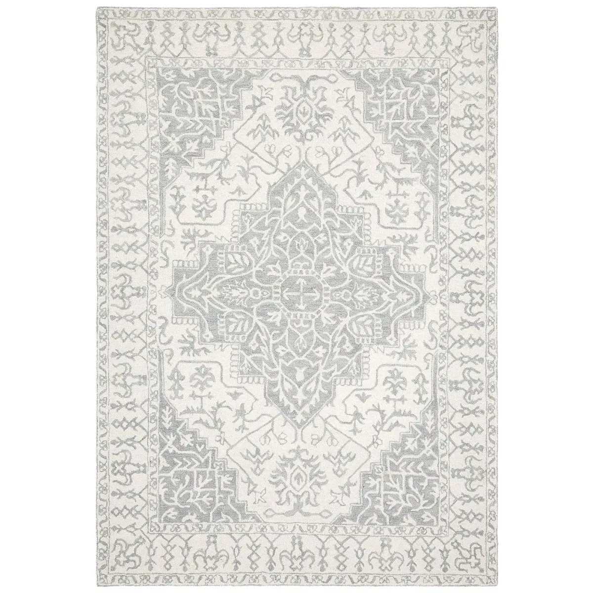 Windsor Square Rug - Silver, Wool