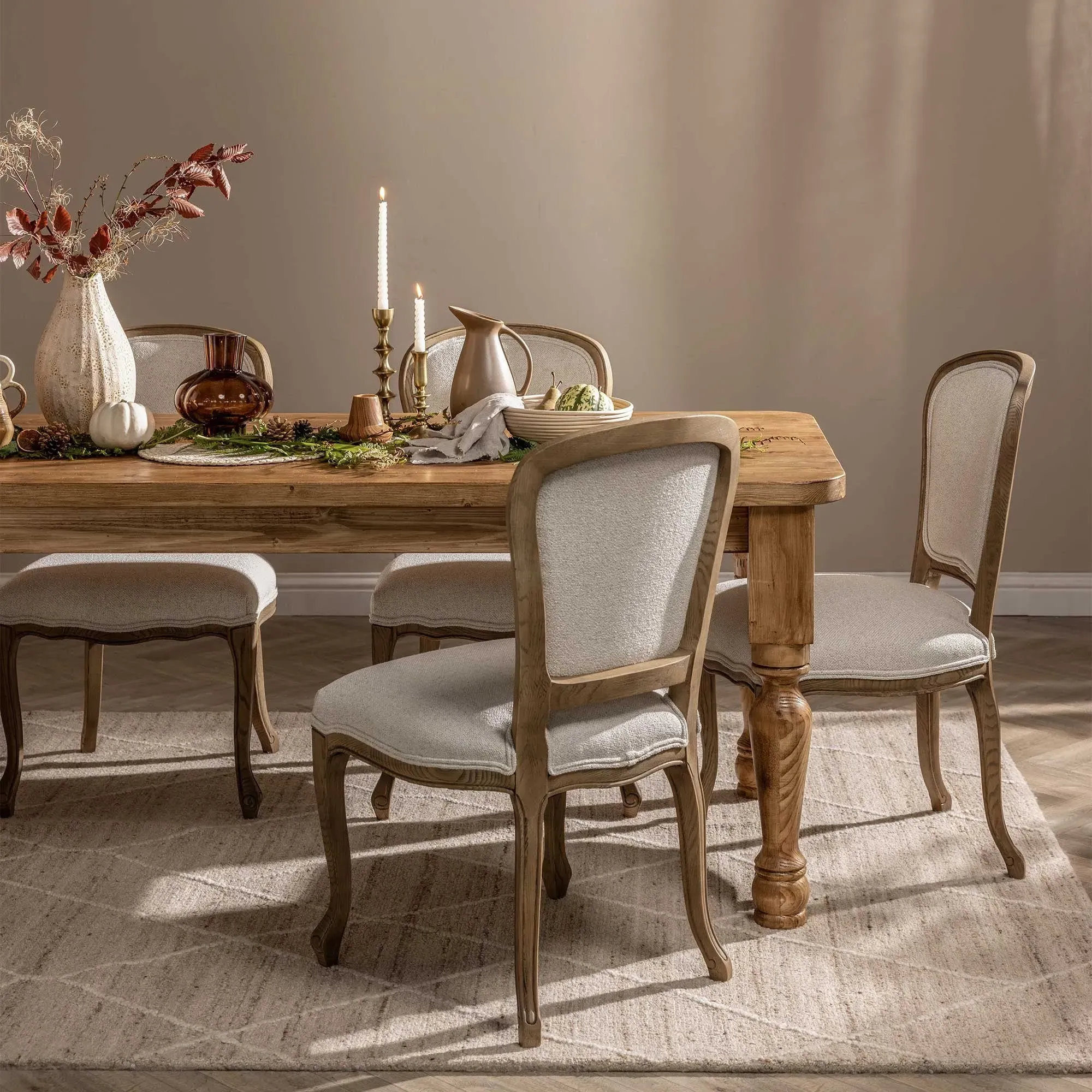 Wingate Dining Chair - Neutral, Fabric