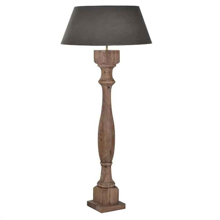 Wood Column Floor Lamp