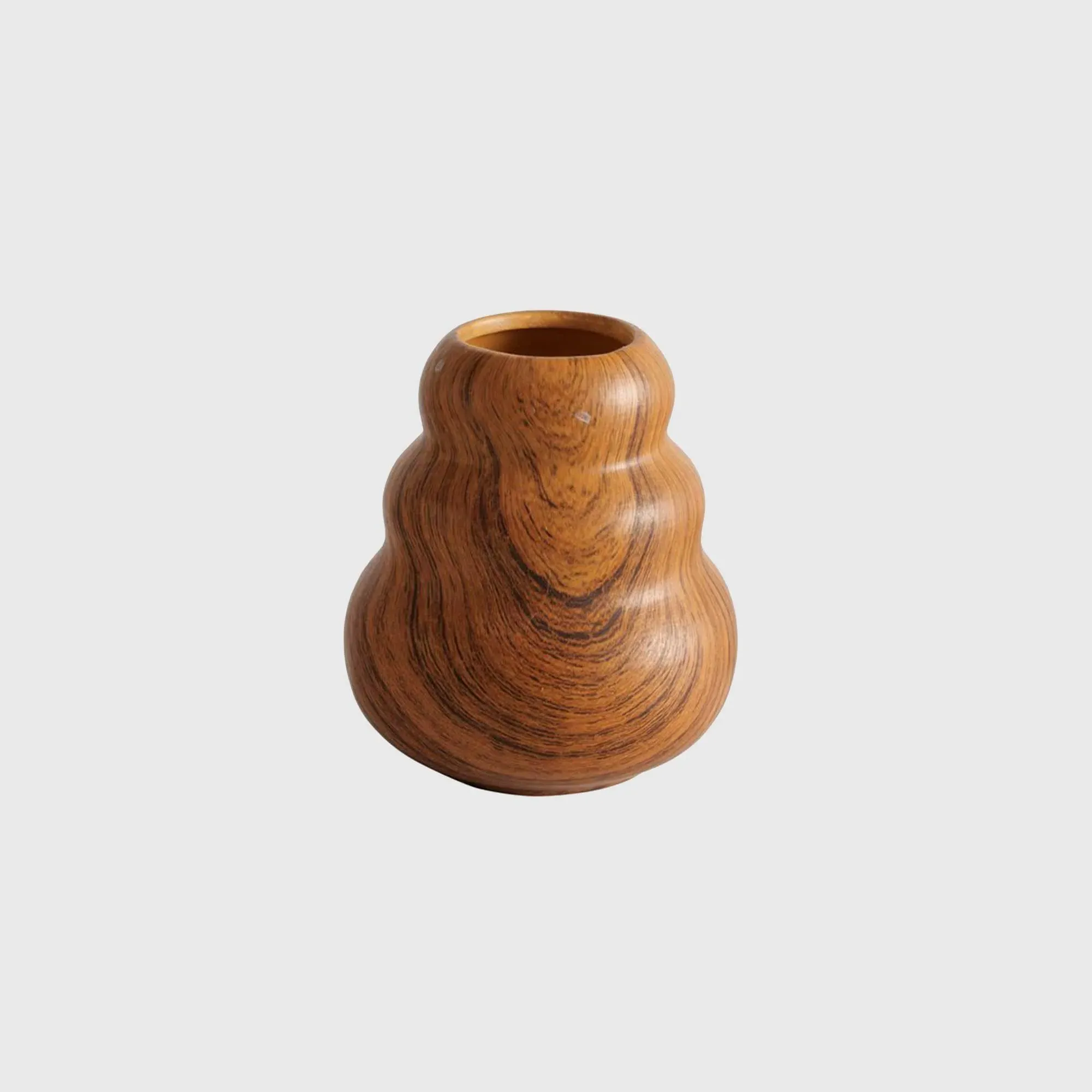 Wood Effect Bubble Vase - Brown, Dolomite image