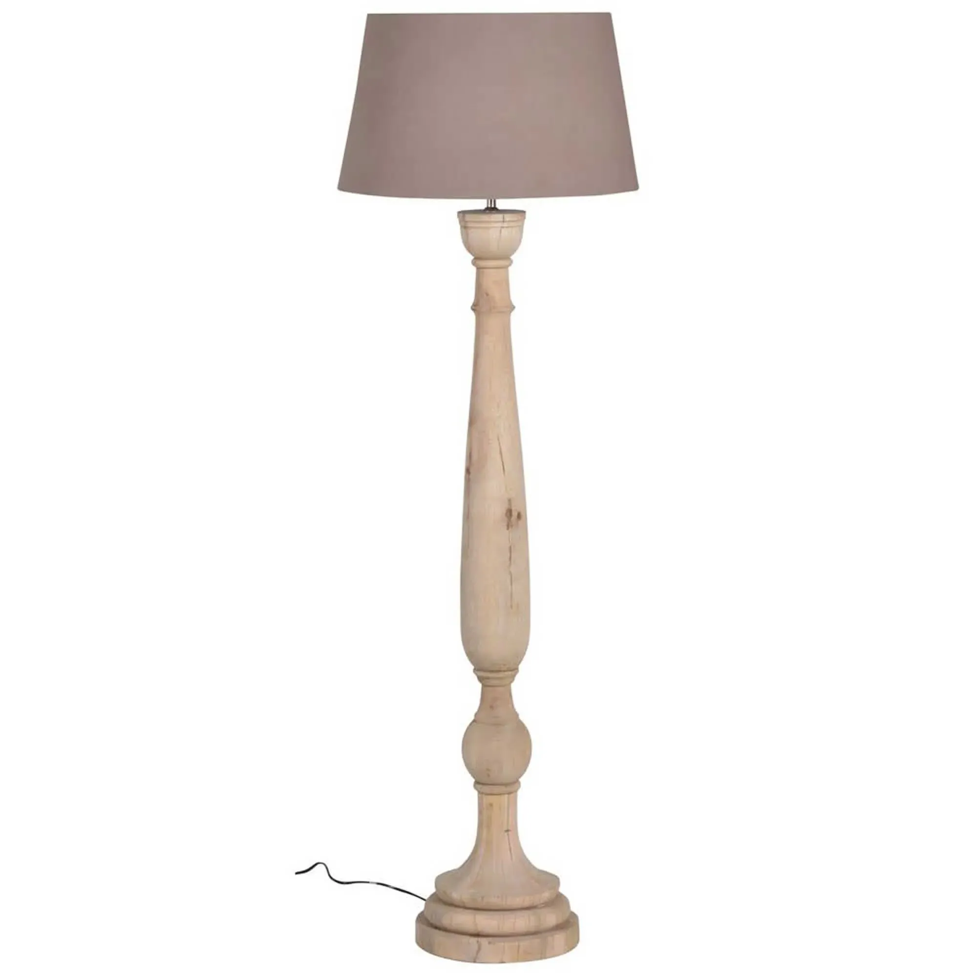 Wooden Floor Lamp - Neutral, Mango Wood image
