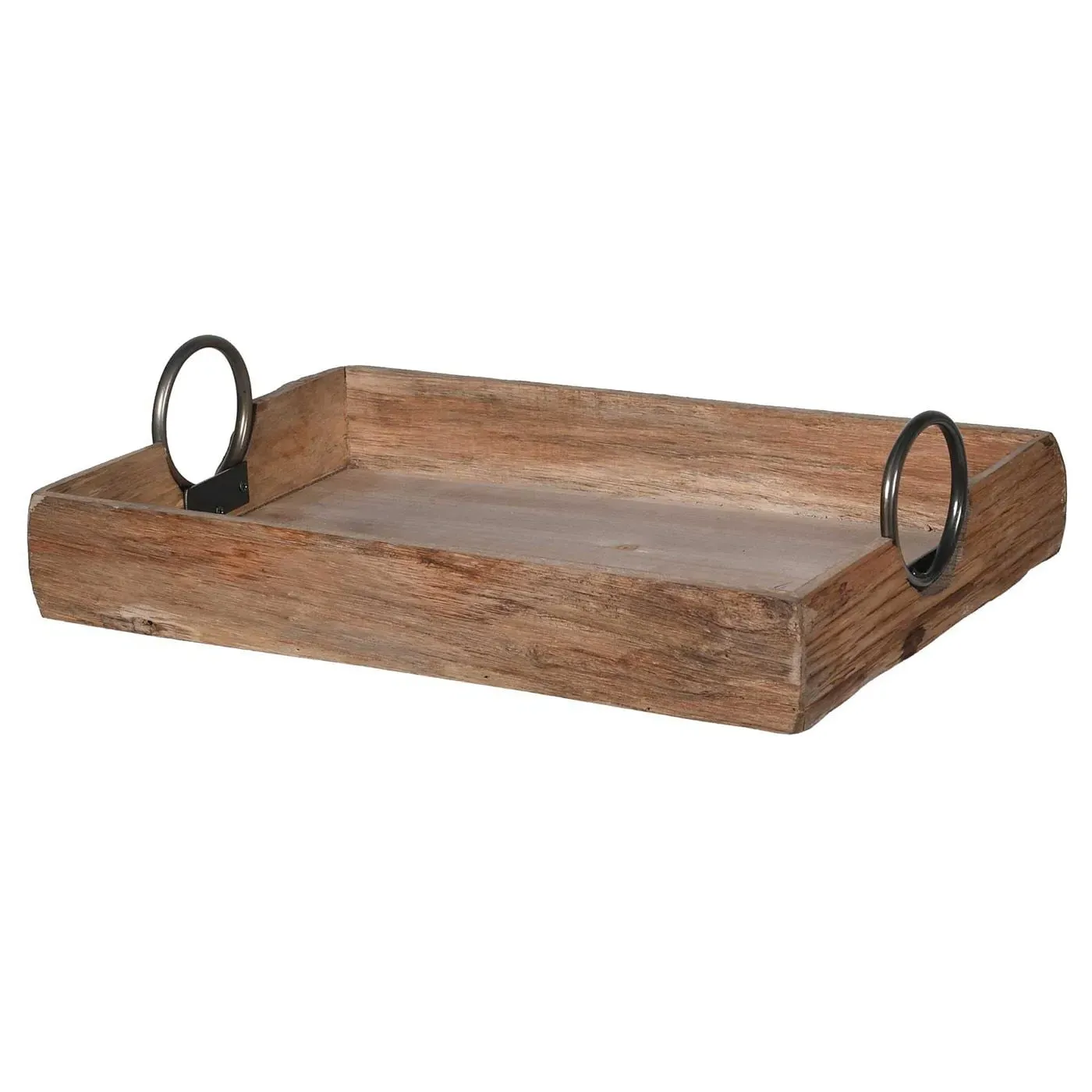 Wooden Tray with Handles - Brown image