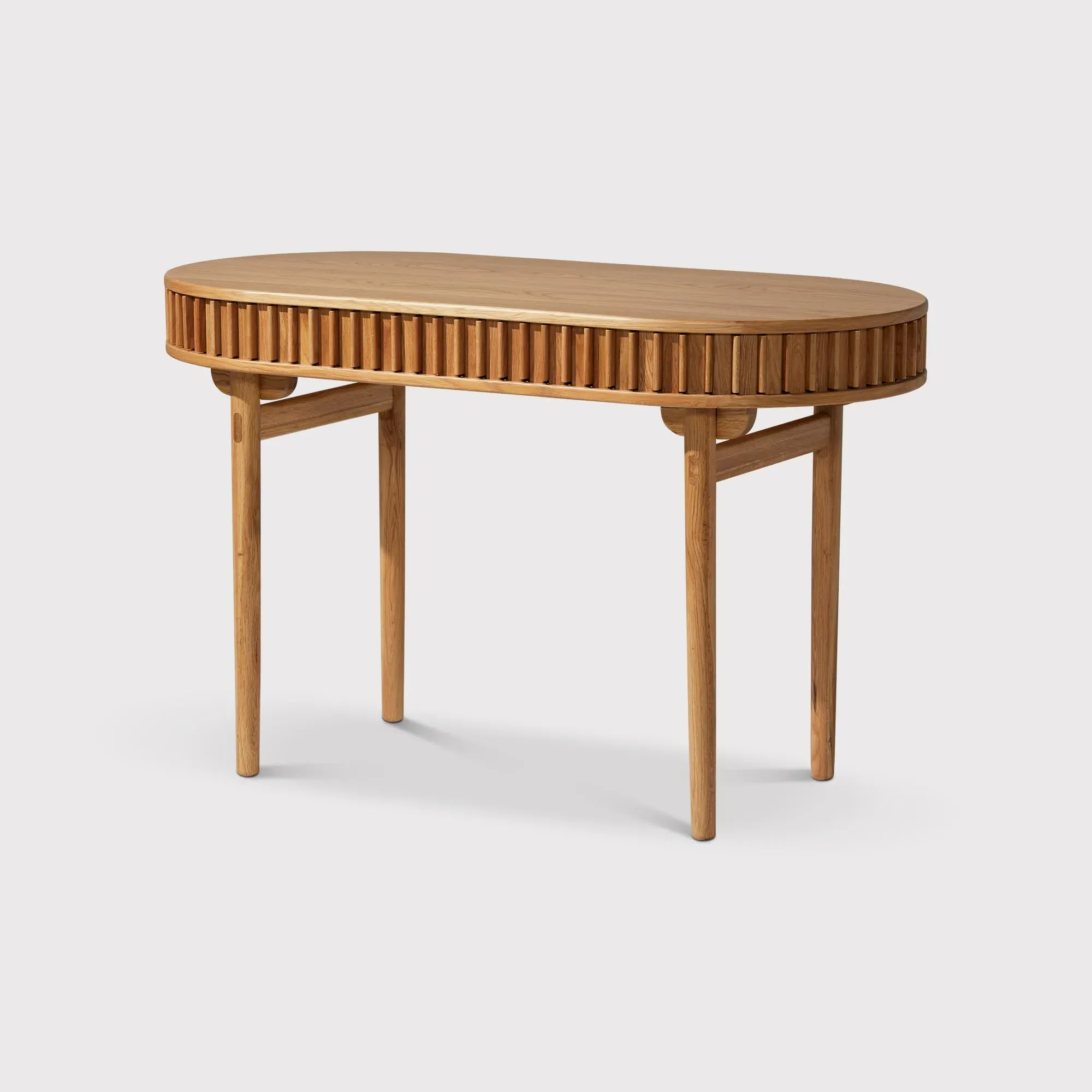 Woodrow Round Desk - Neutral, Oak Veneer image