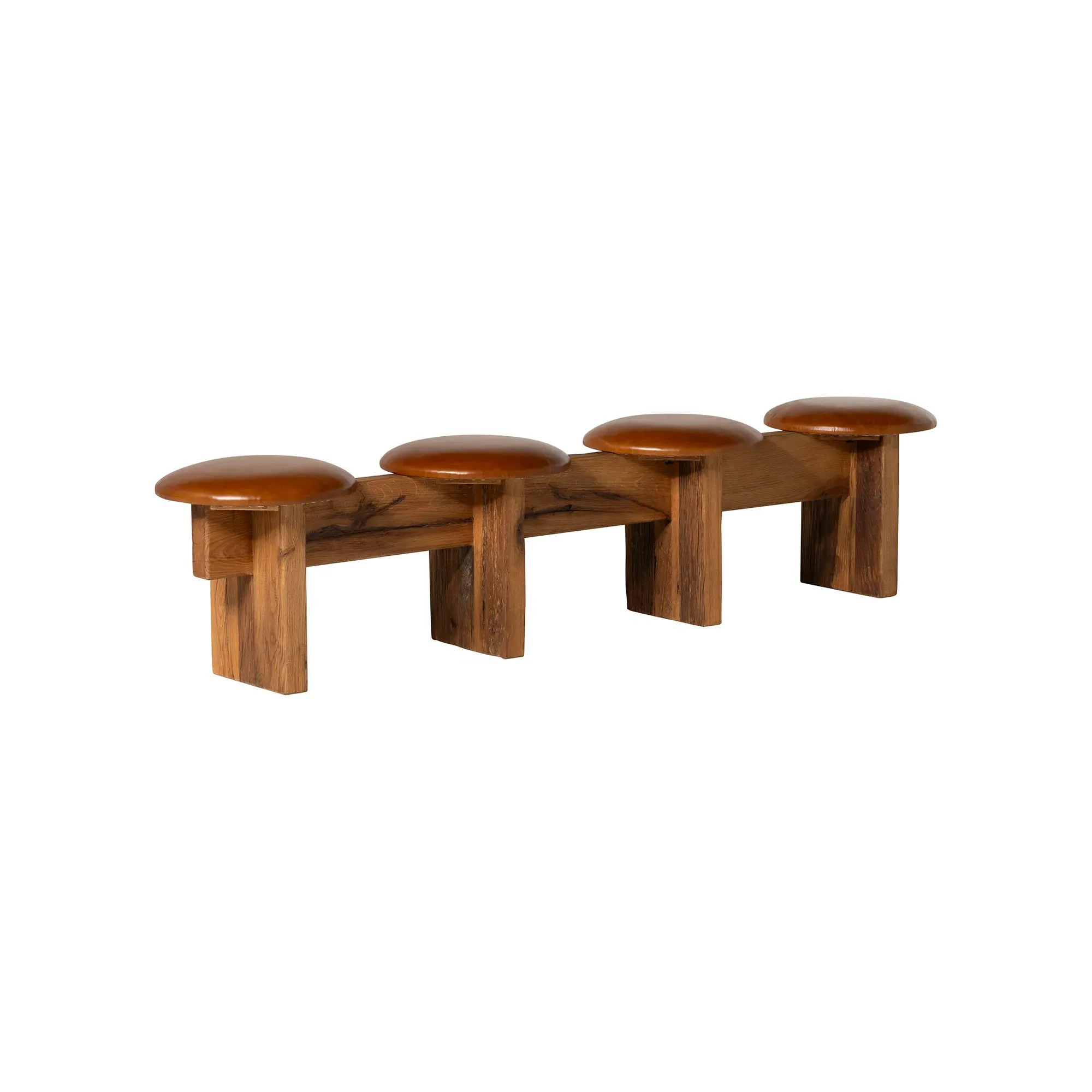 Wyre Long Bench - Brown, Oak
