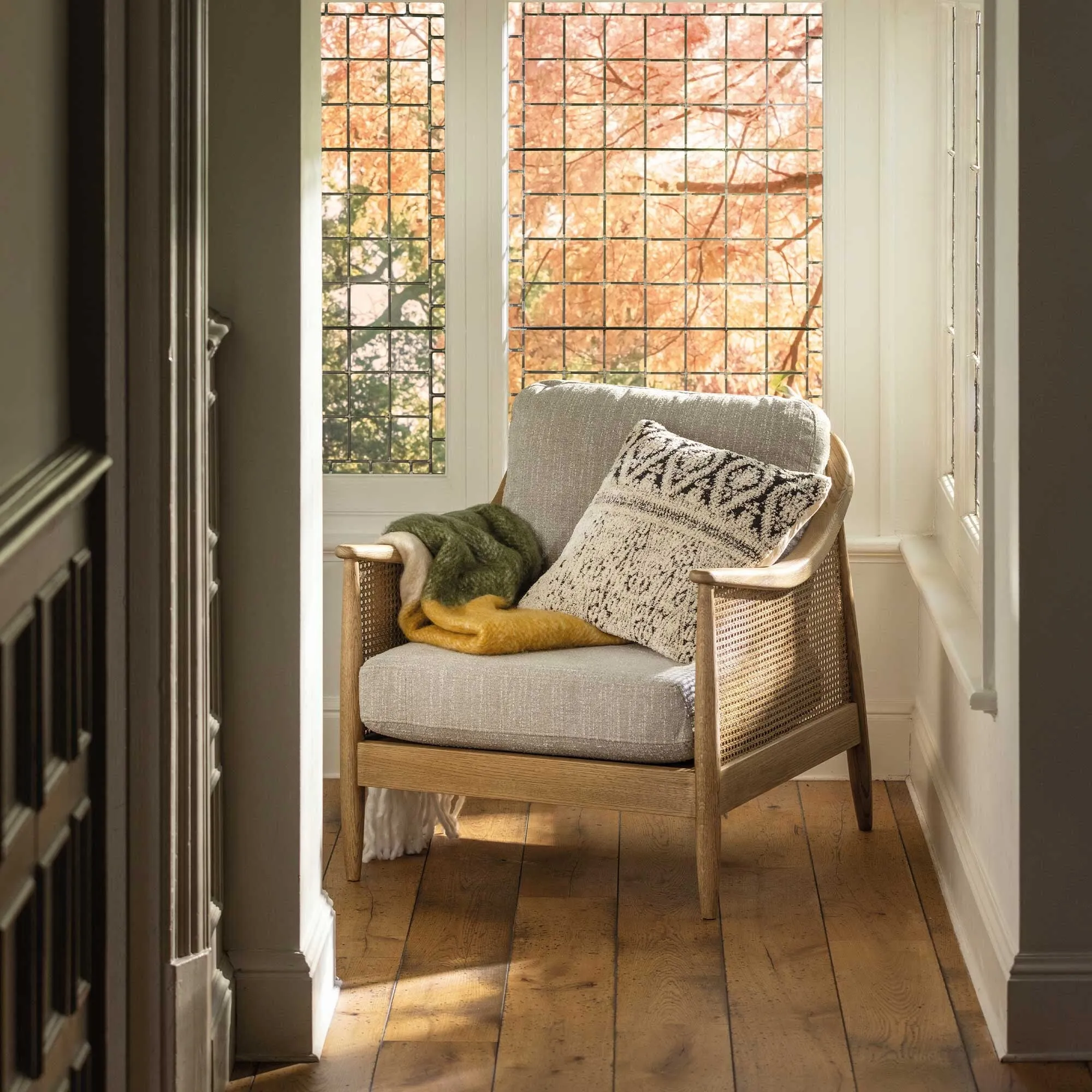 Yardley Armchair - Green, Fabric