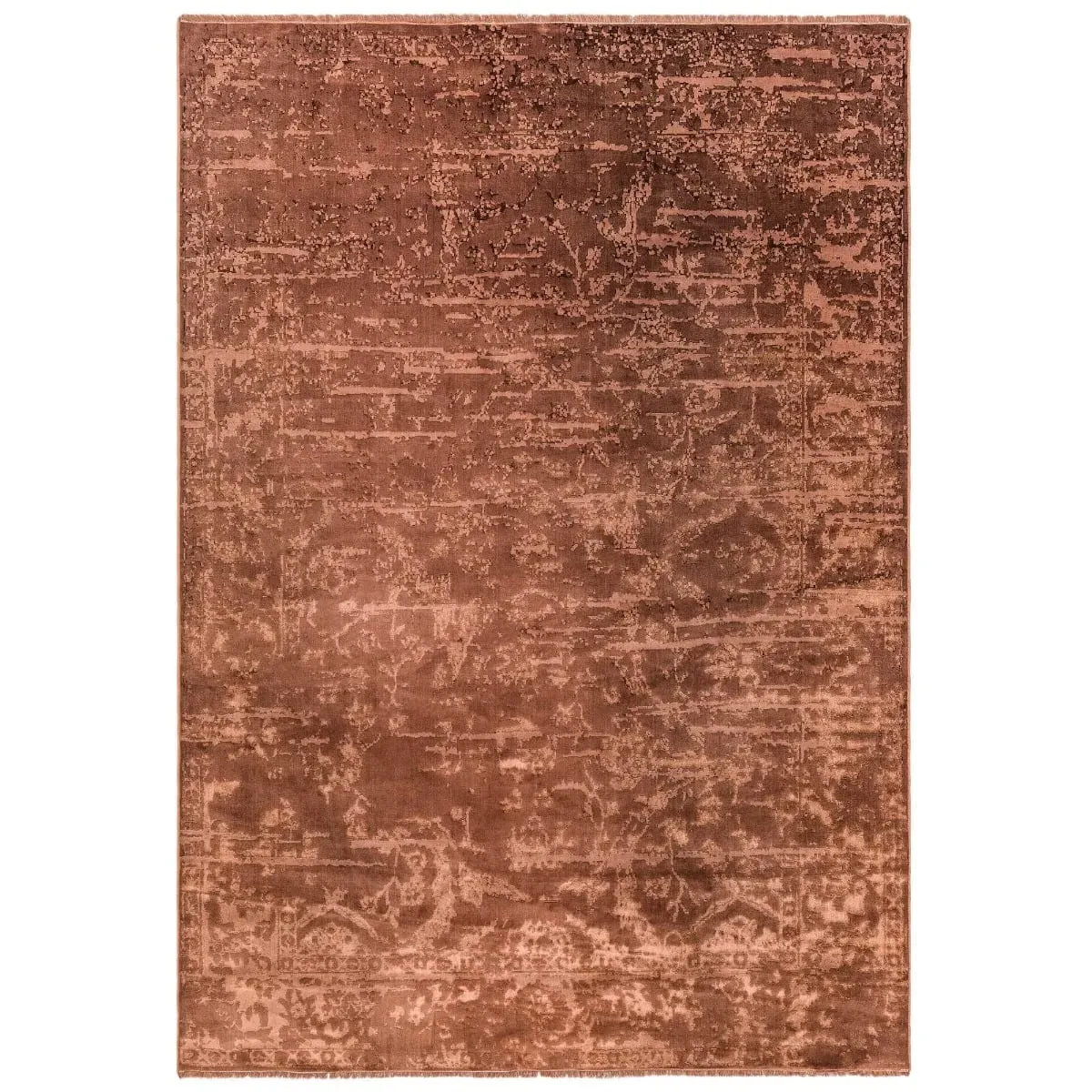 Zadana Square Rug - Rust, Polyester