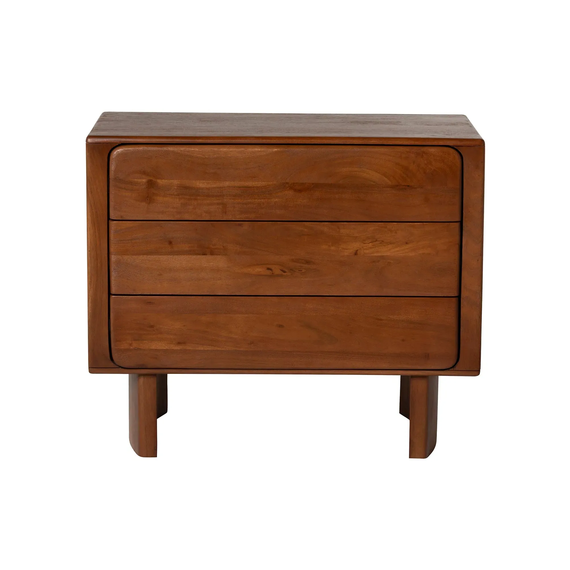 Zerina 3 Drawer Chest - Brown, Acacia Wood