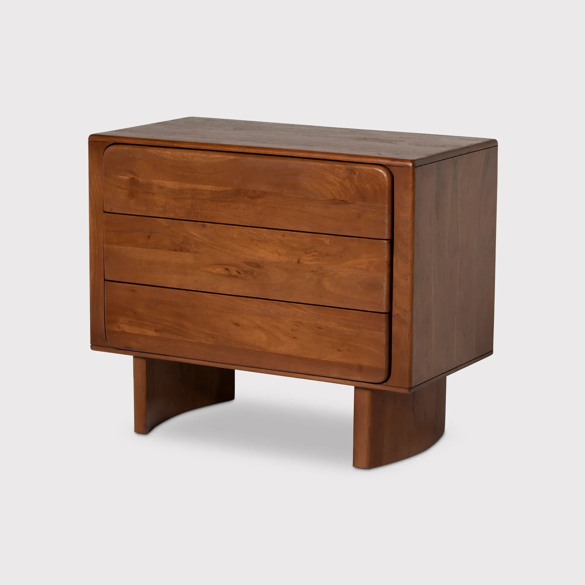 Zerina 3 Drawer Chest - Brown, Acacia Wood