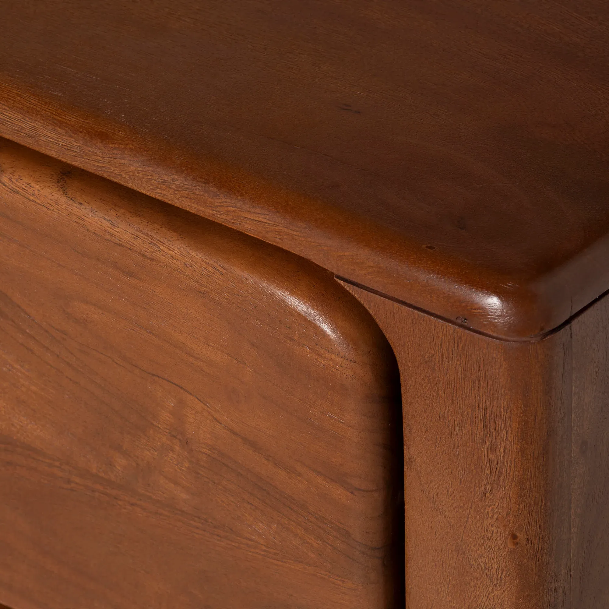 Zerina Bedside Table - Brown, Acacia Wood