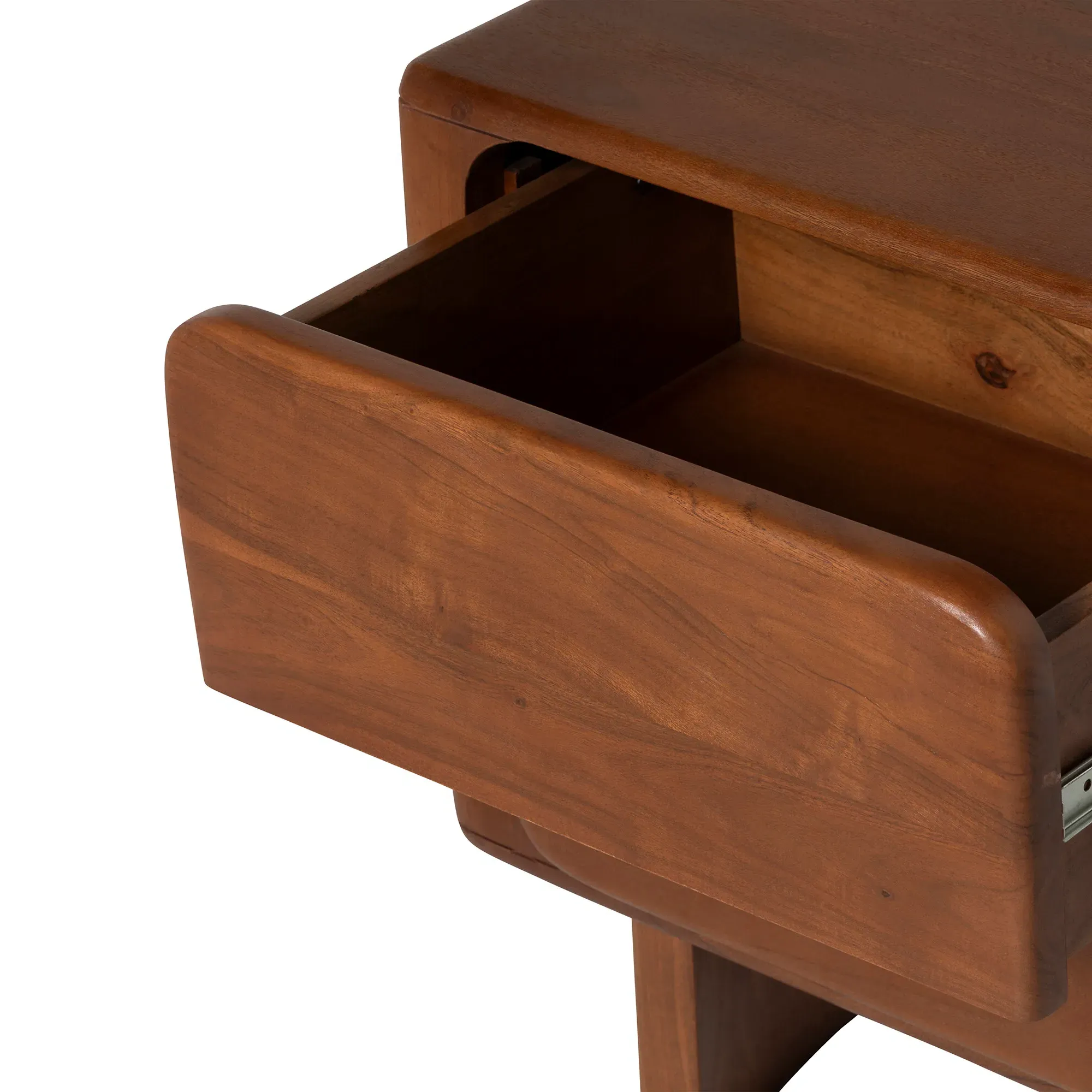 Zerina Bedside Table - Brown, Acacia Wood