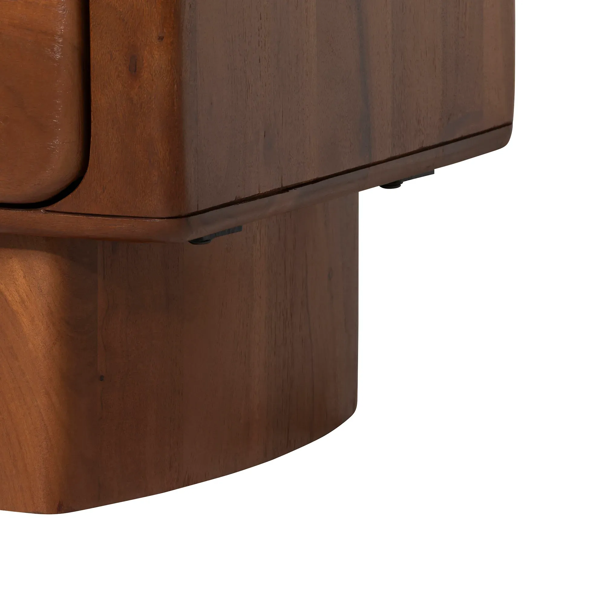 Zerina Bedside Table - Brown, Acacia Wood