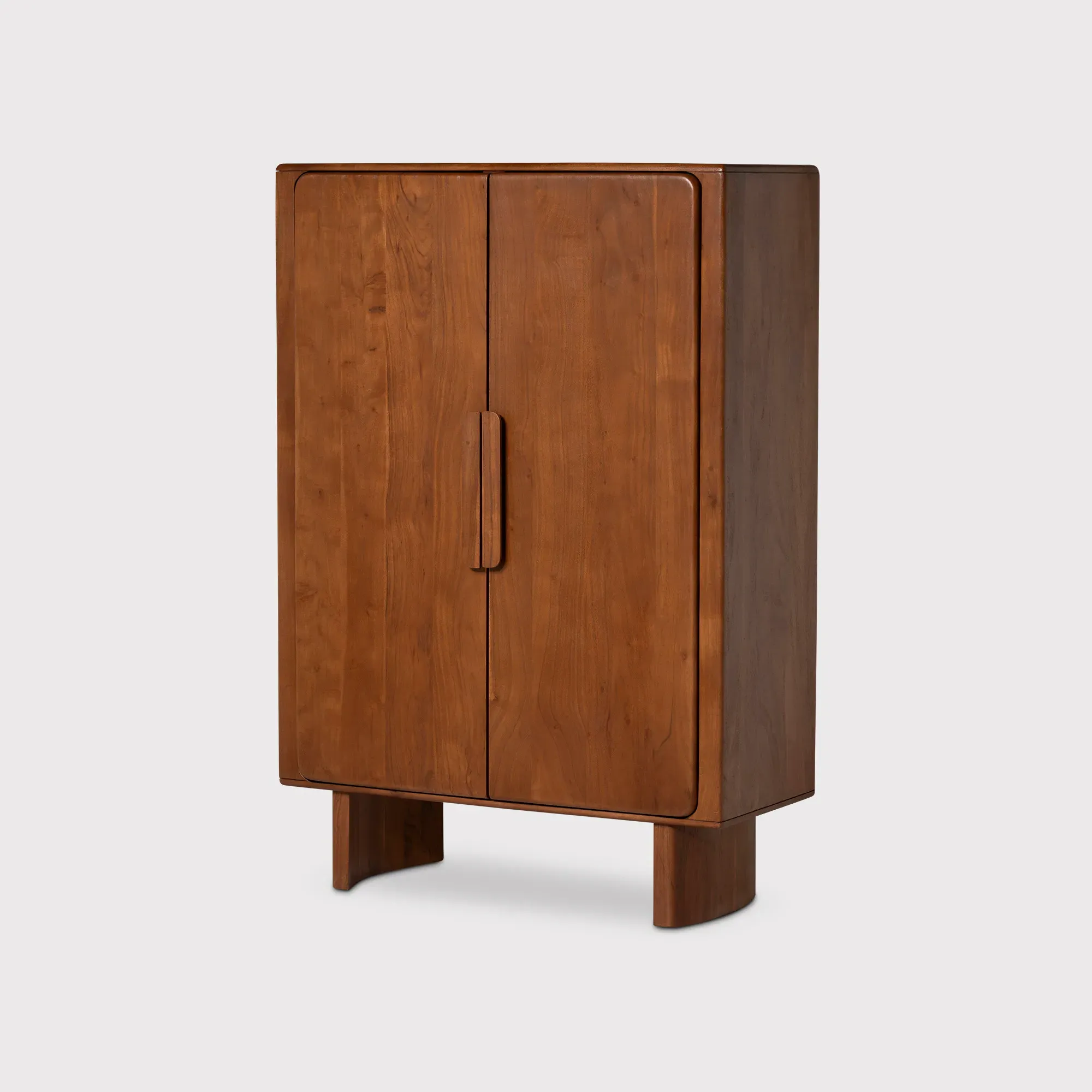 Zerina Highboard & Bar Display Cabinet - Brown, Acacia Wood image