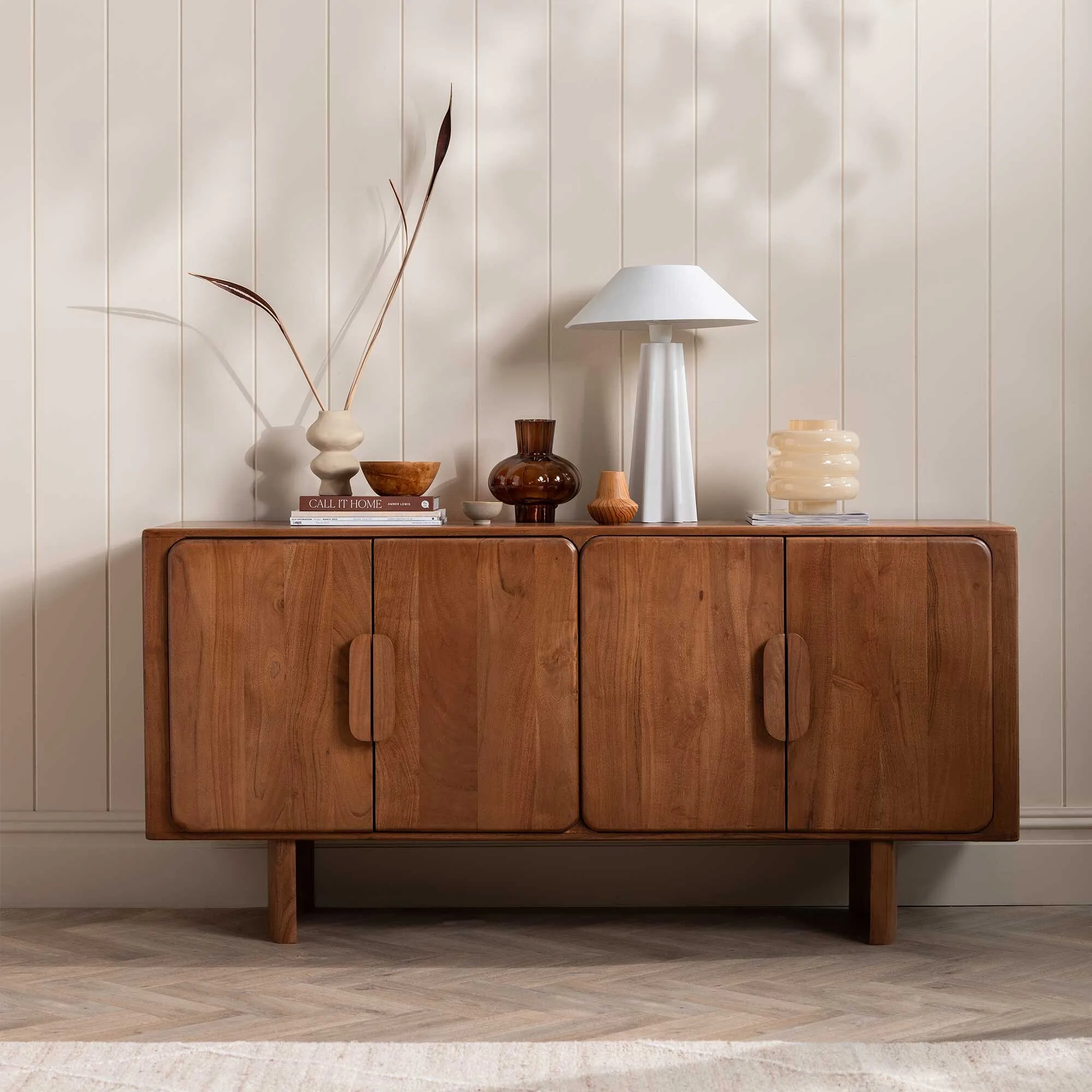 Zerina Sideboard - Brown, Acacia Wood