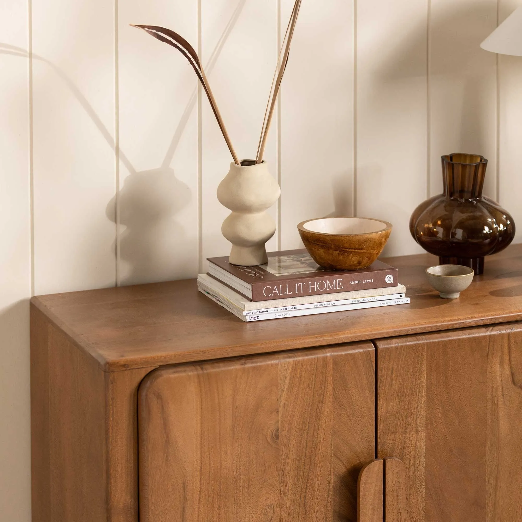 Zerina Sideboard - Brown, Acacia Wood