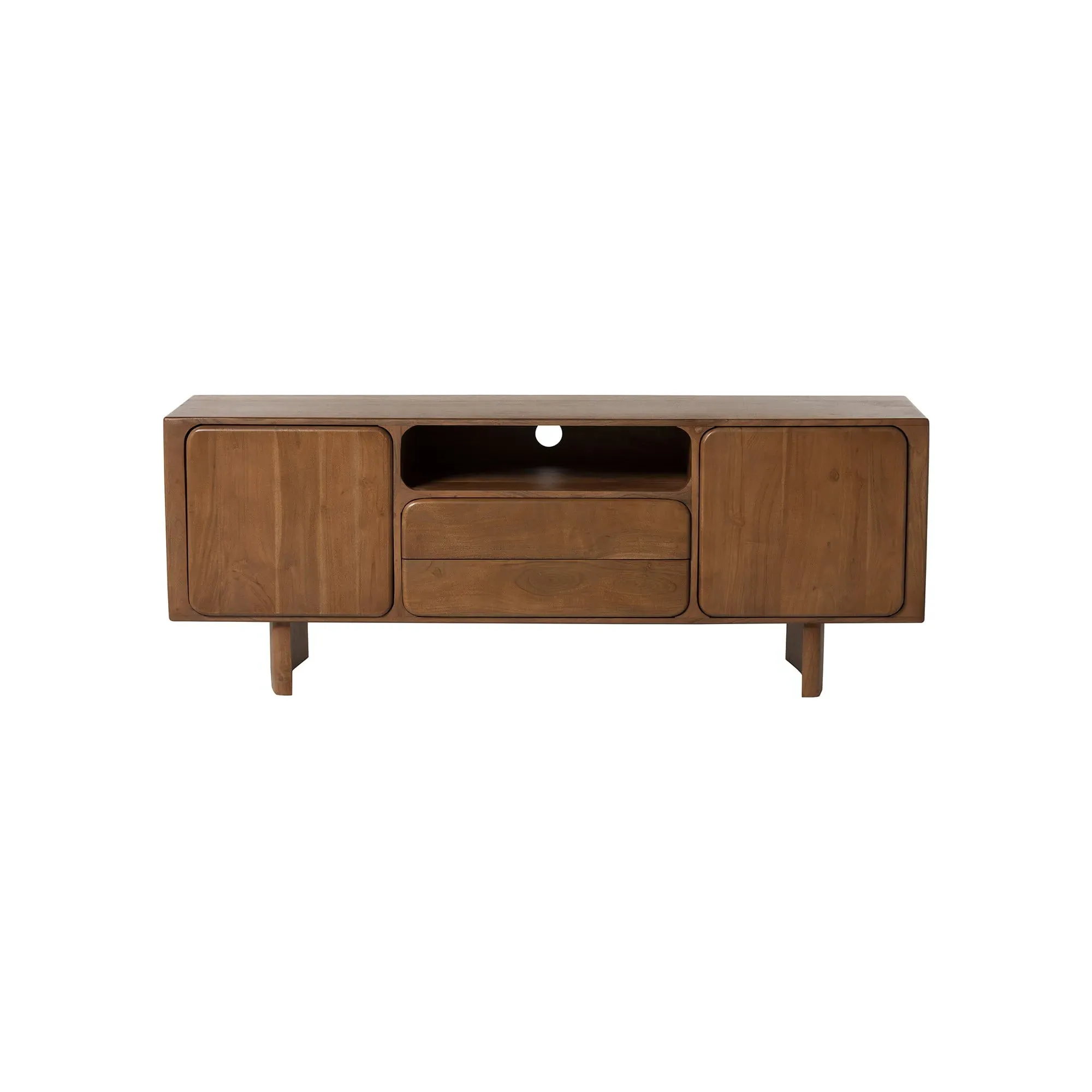 Zerina TV Unit - Brown, Acacia Wood