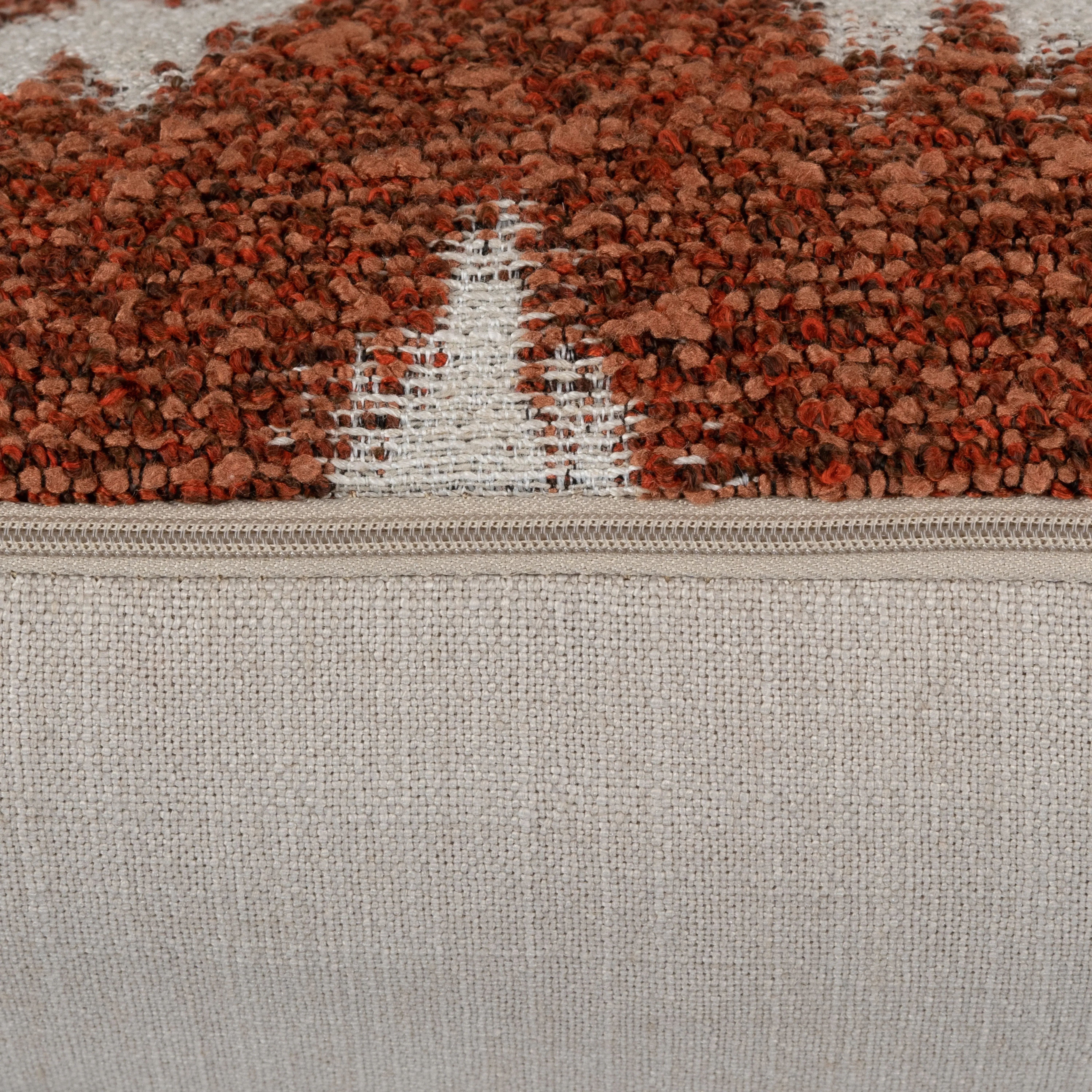 Zigzag Square Cushion - Orange