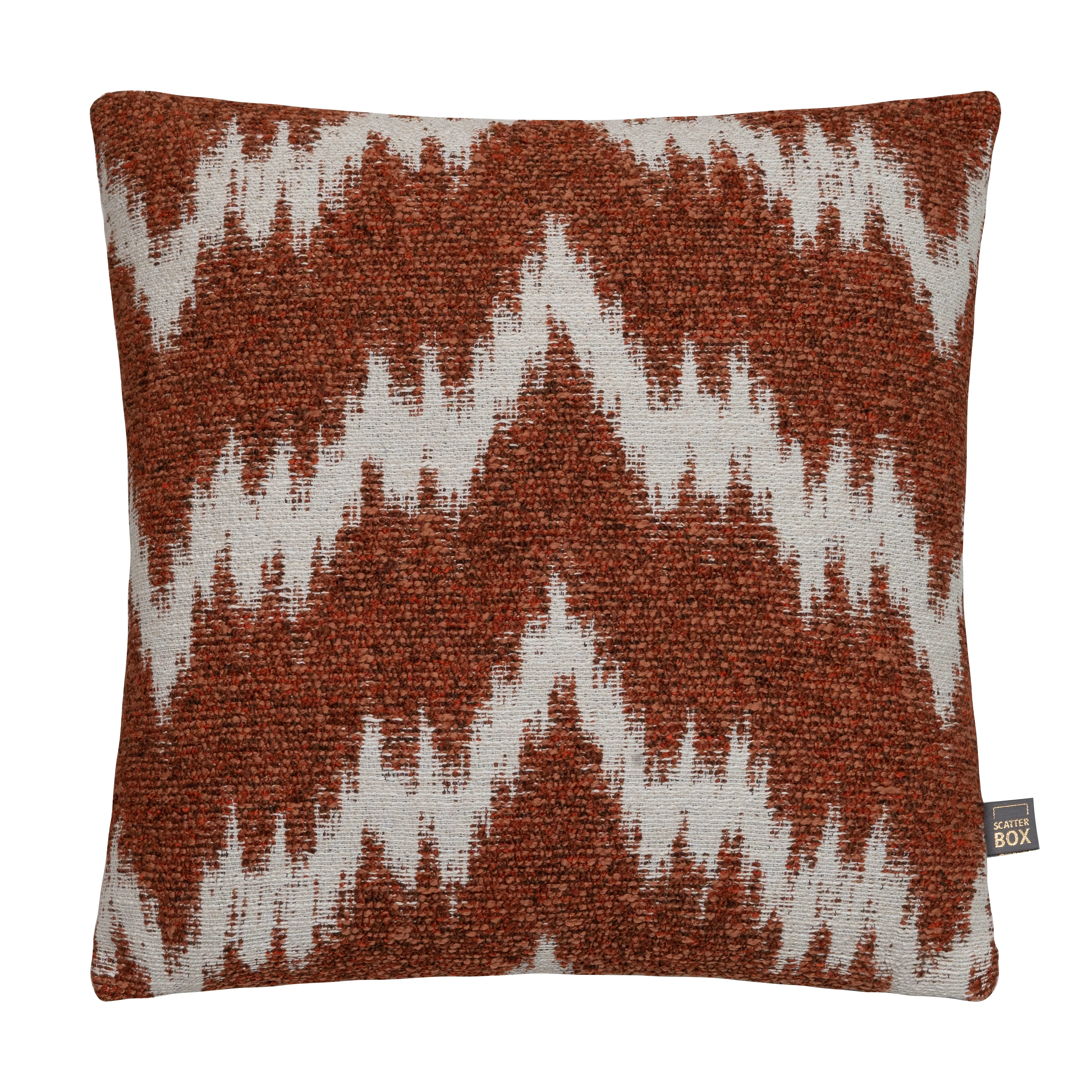 Zigzag Square Cushion - Orange image